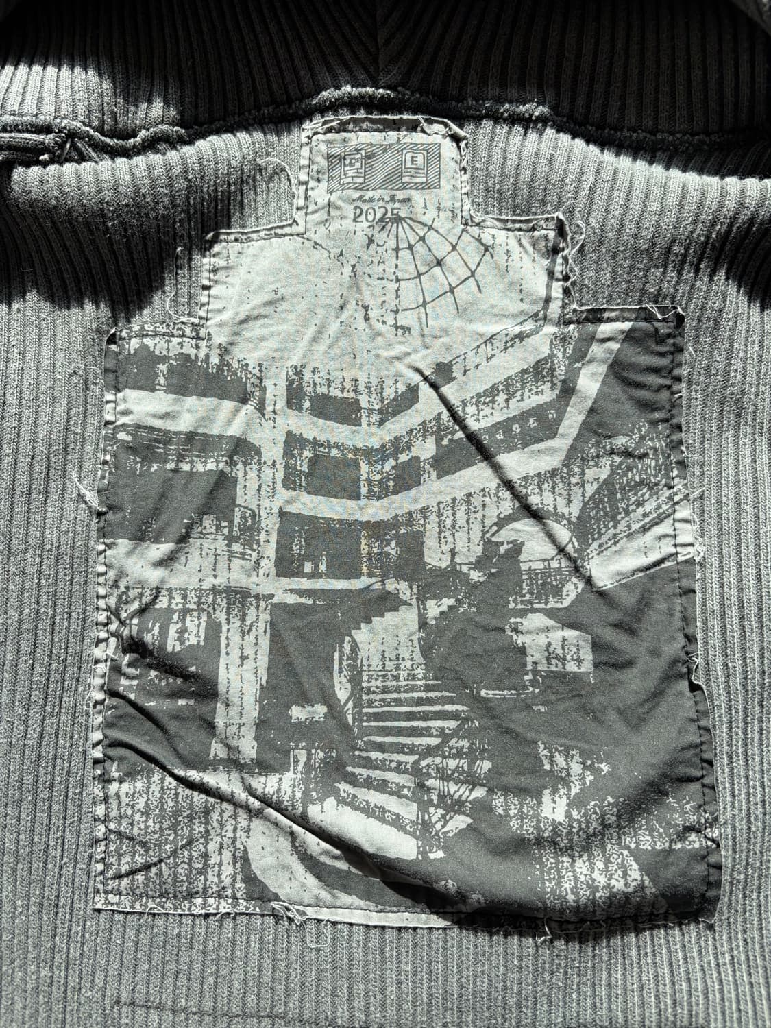 카브엠트 오버다이 와이드 립 컷 집 후드 차콜 상품이미지2