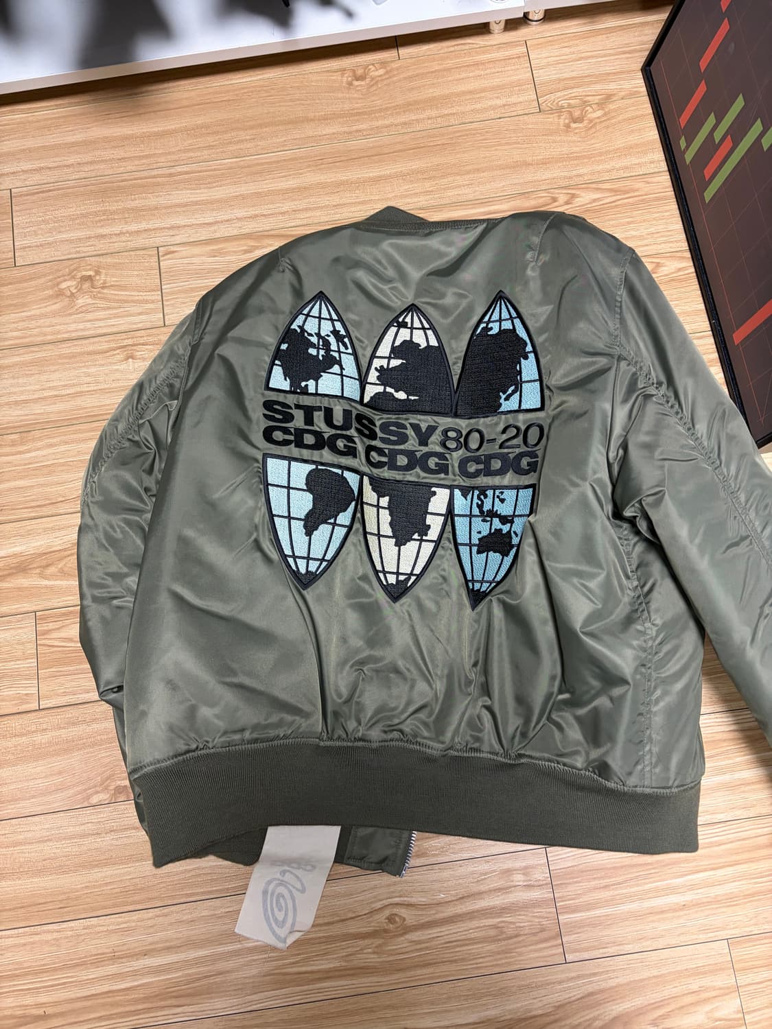 스투시 꼼데가르송 ma-1 올리브 상품이미지4