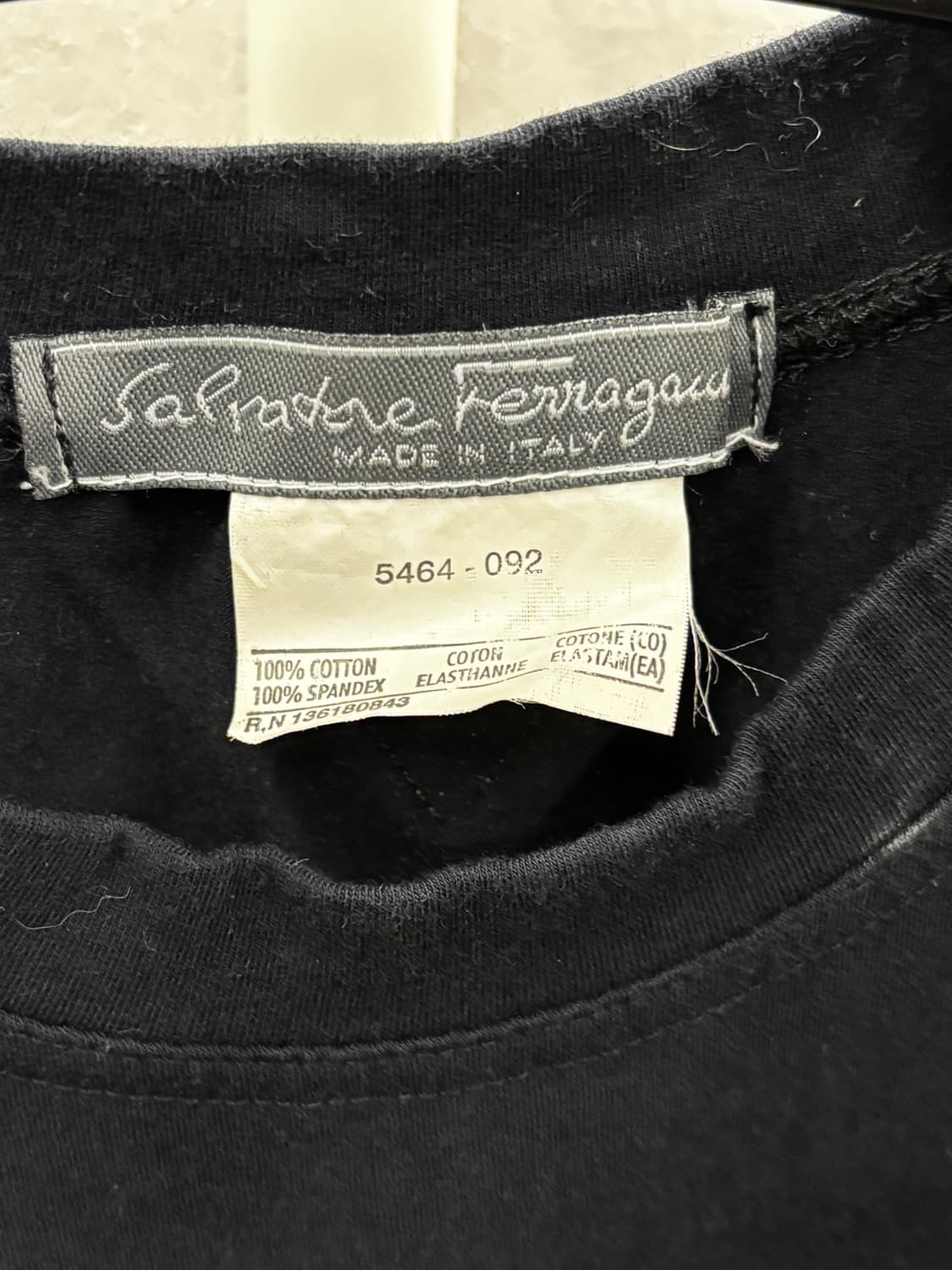 살바토레 페라가모 로고 반팔 티셔츠 블랙 M 상품이미지4