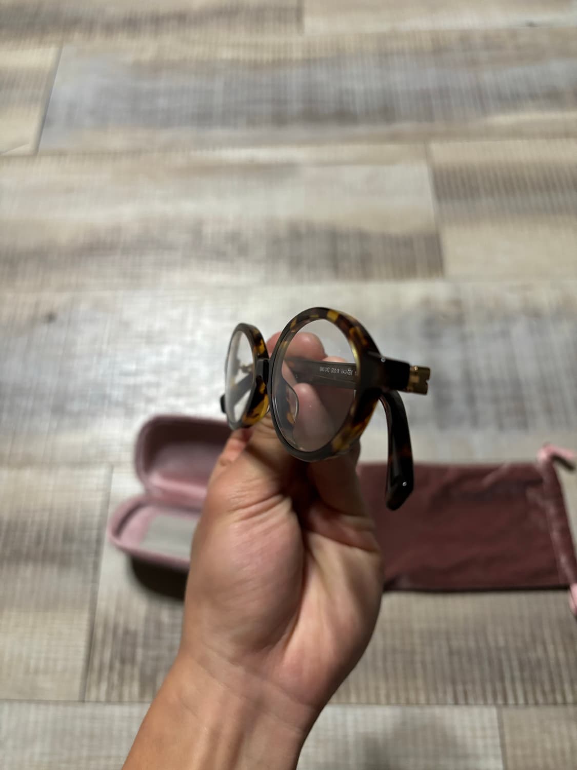 미우미우 리가드 톨토이즈 블루렌즈 스탠다드 핏 안경 상품이미지3