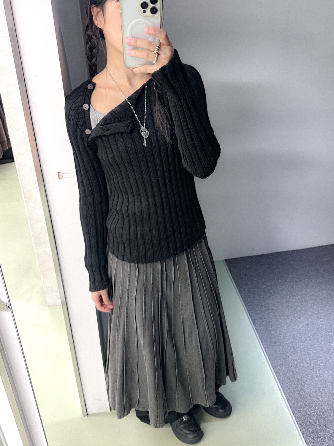 tomorrowland tricot ribbed buttons knit 상품이미지5