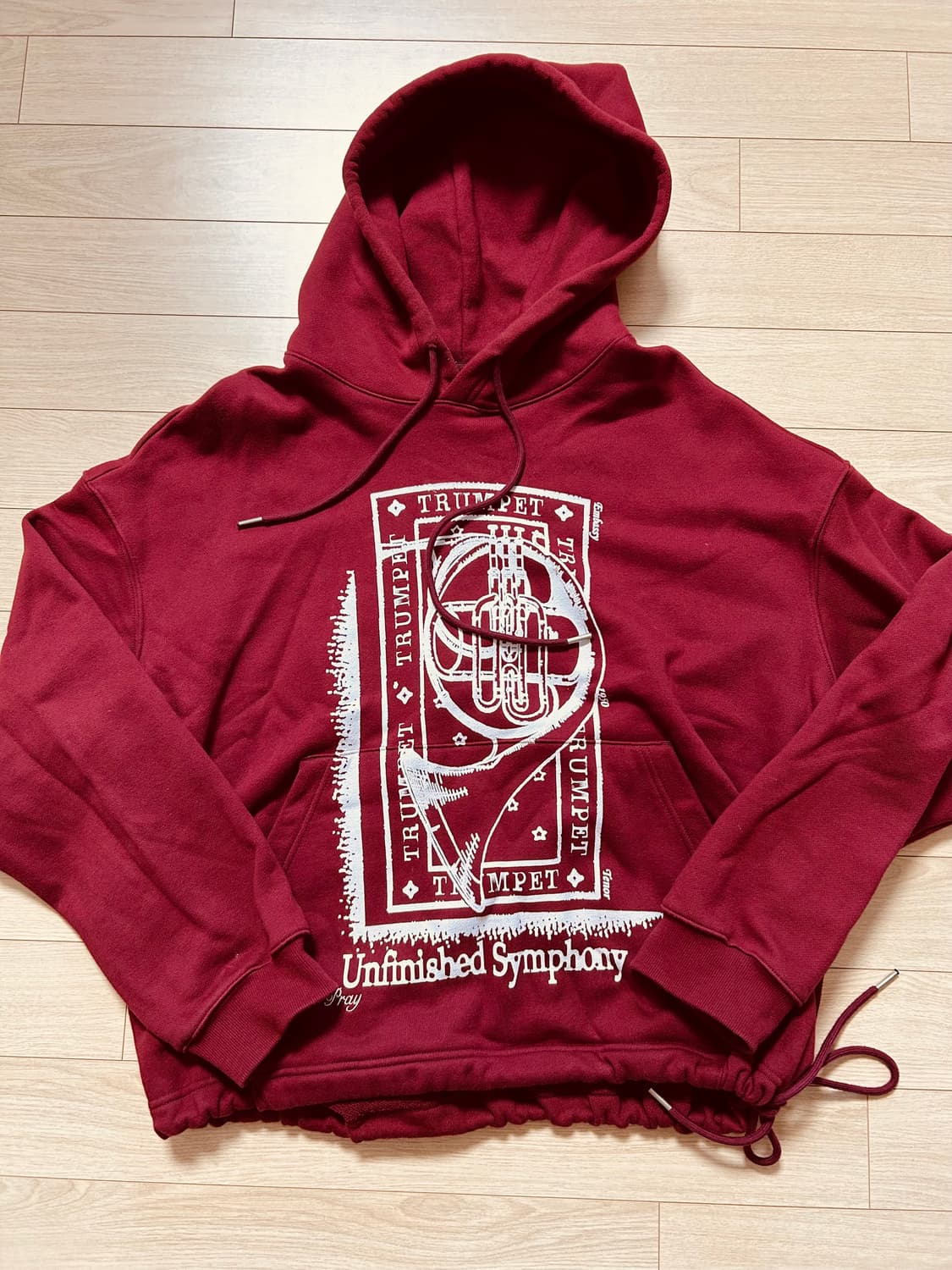 애프터프레이 버건디 후디 상품이미지1