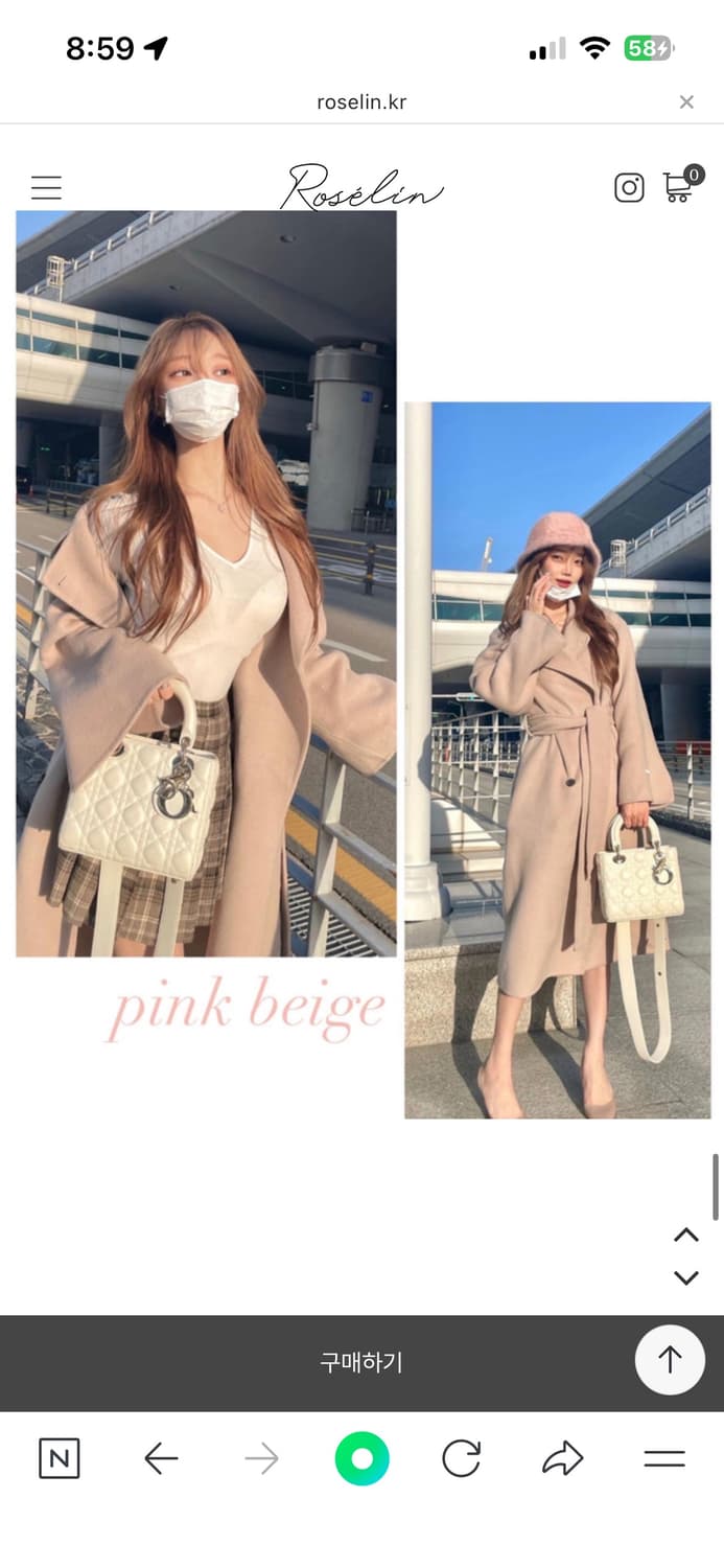 로젤린 로렌 더블 카라 핸드메이드 코트 울 90 상품이미지7