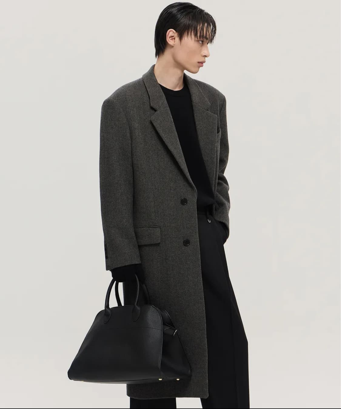 tngt 24fw 그레이 헤링본 싱글 코트 105 상품이미지1