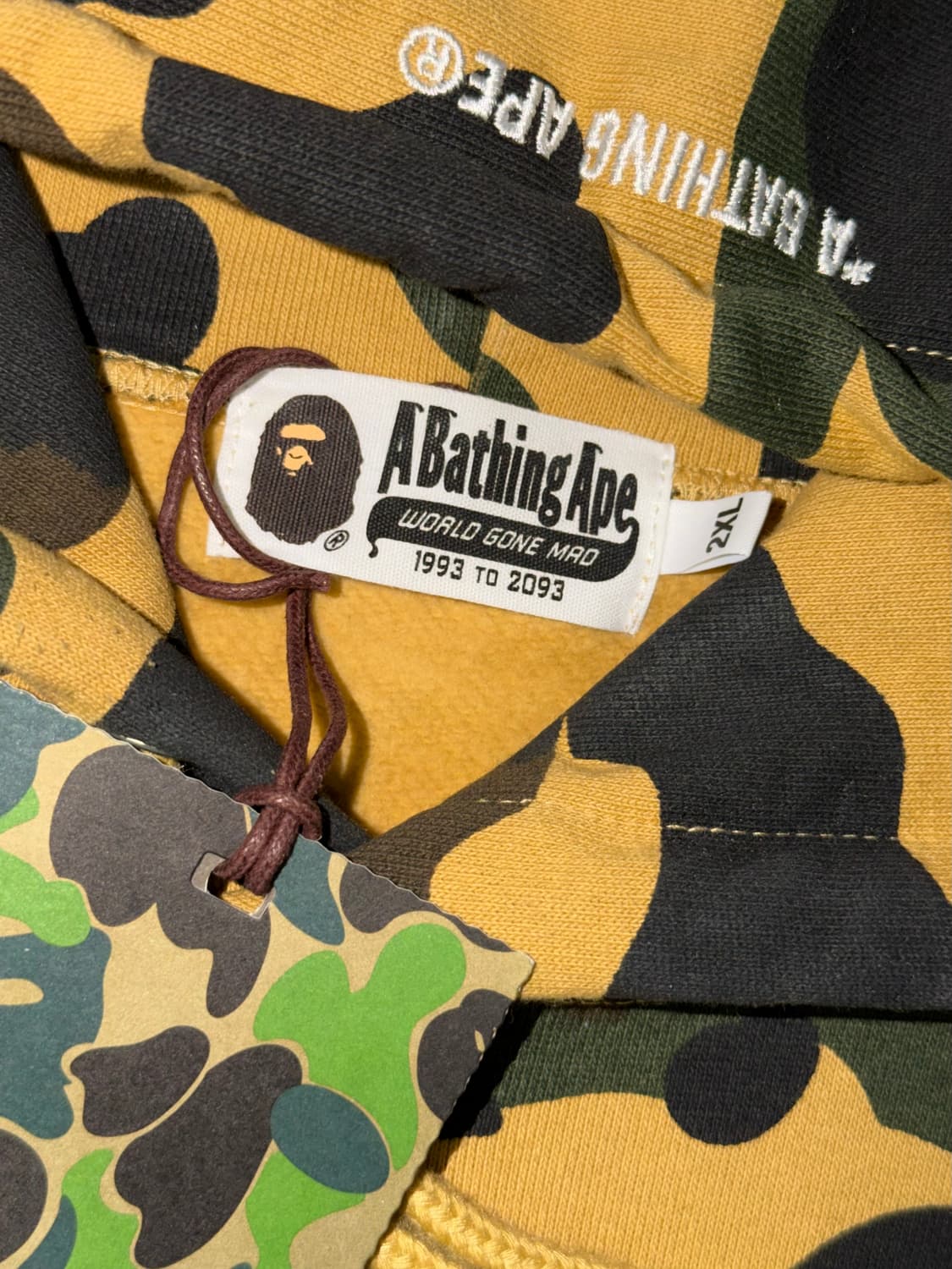 베이프 카모 컬리지 후드티 황계  상품이미지2