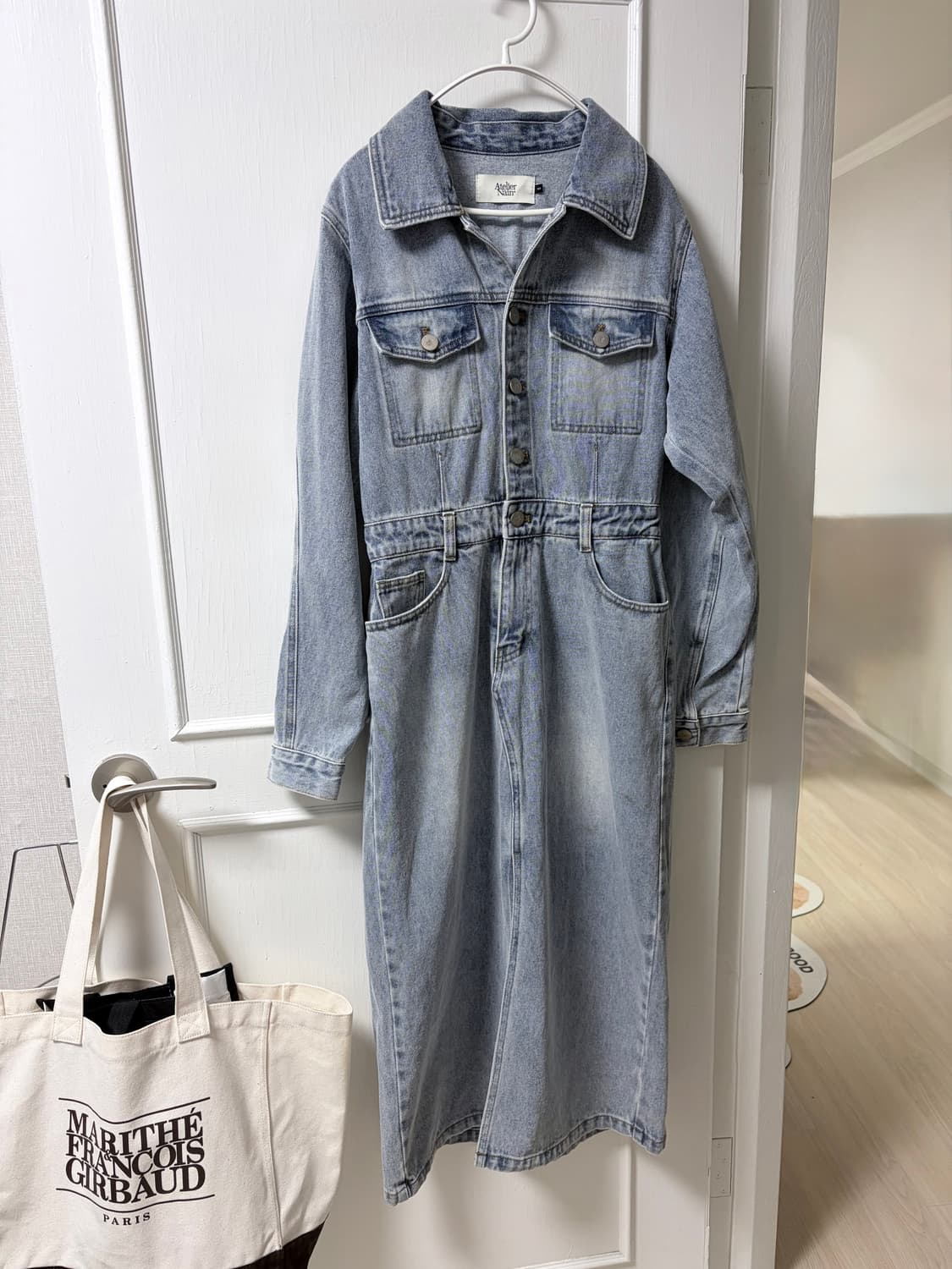 아틀리에나인 칼라 데님 원피스 S 상품이미지7