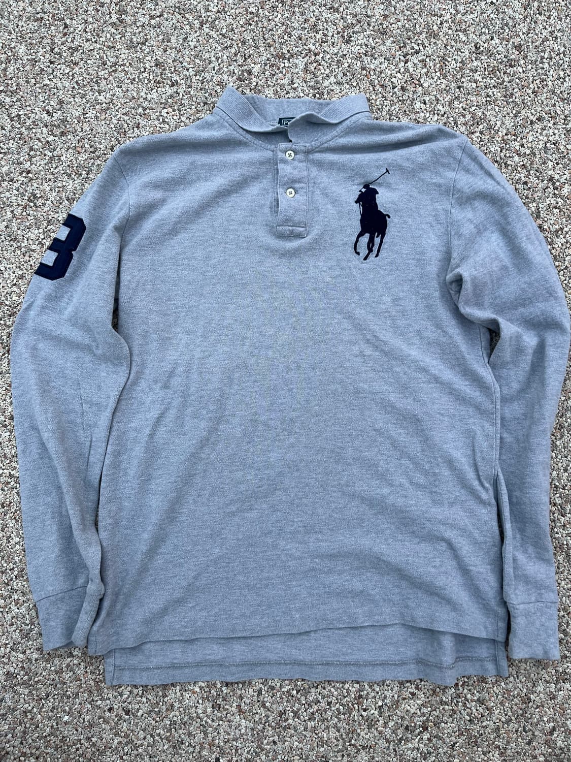 폴로 랄프로렌 빅포니 네이비 카라 롱슬리브(xl) 상품이미지2