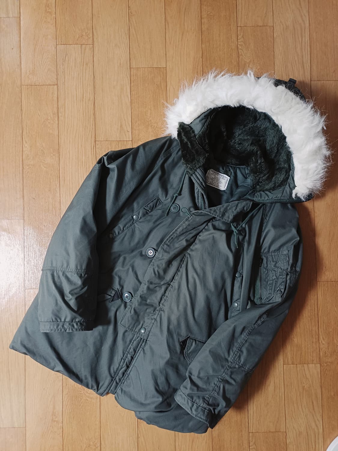 미군 오리지널 85년산 N-3B 파카 미사용품 판매 상품이미지1