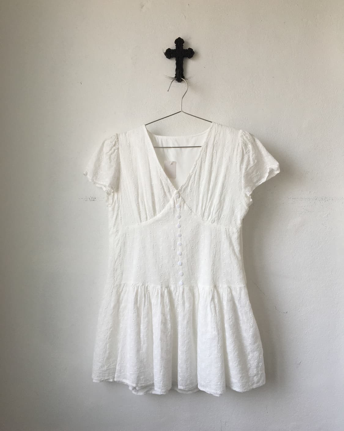 Pattern point button up dress 상품이미지2