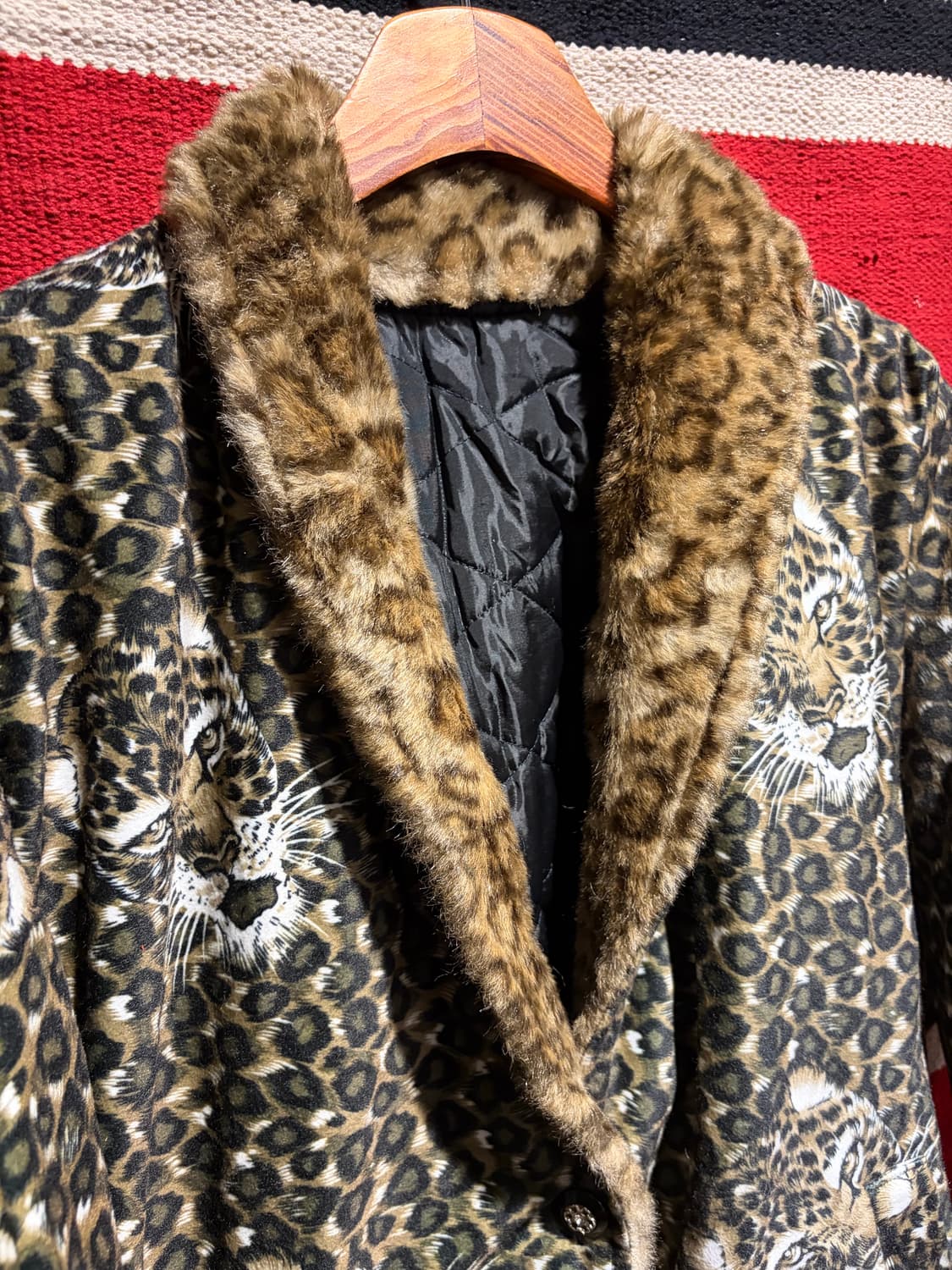 Leopard fur quilting jacket / 레오파드 봄버자켓 상품이미지3