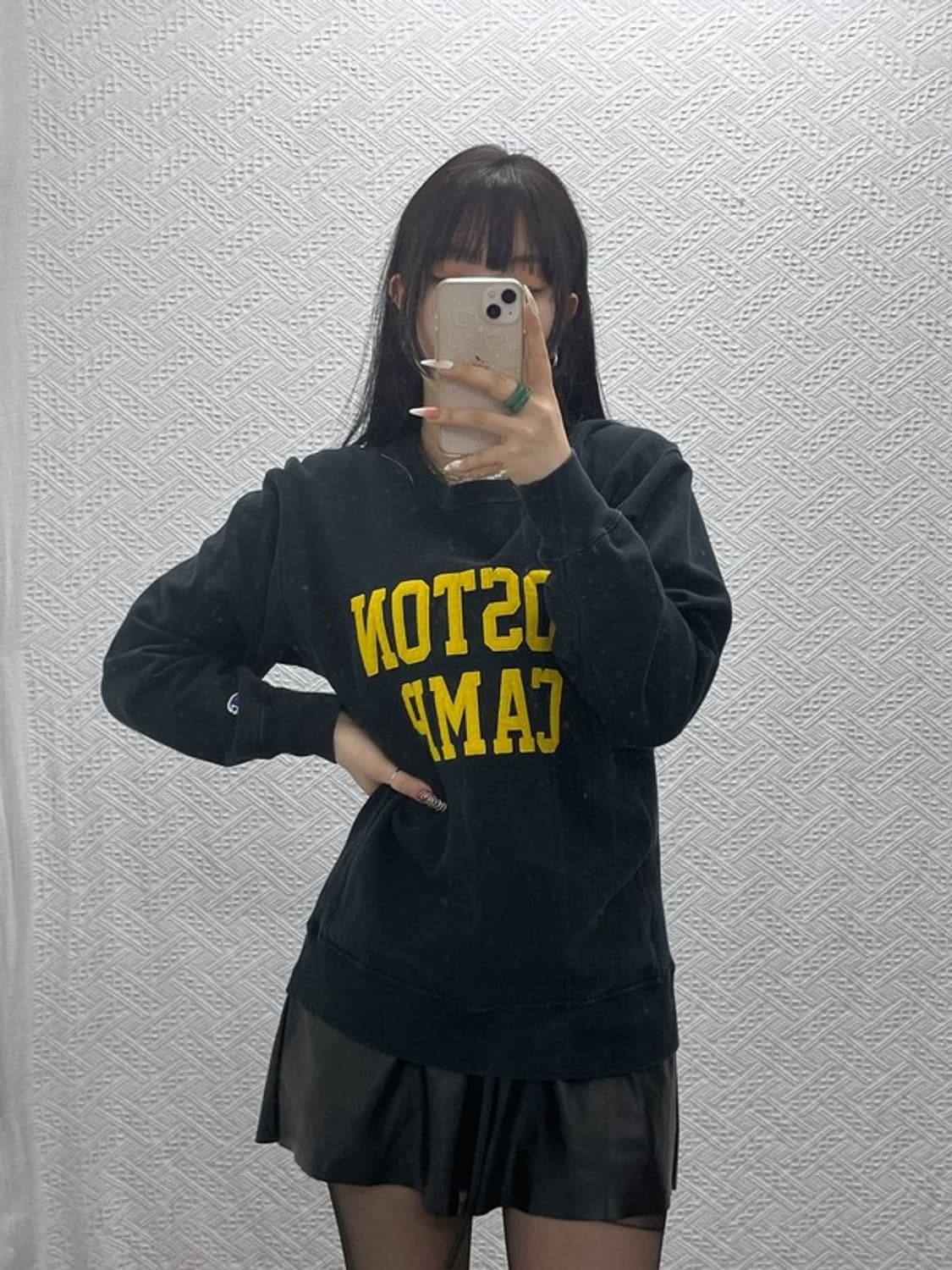 챔피온 리버스위브 보스턴캠프 레터링 맨투맨 M C09435 상품이미지2