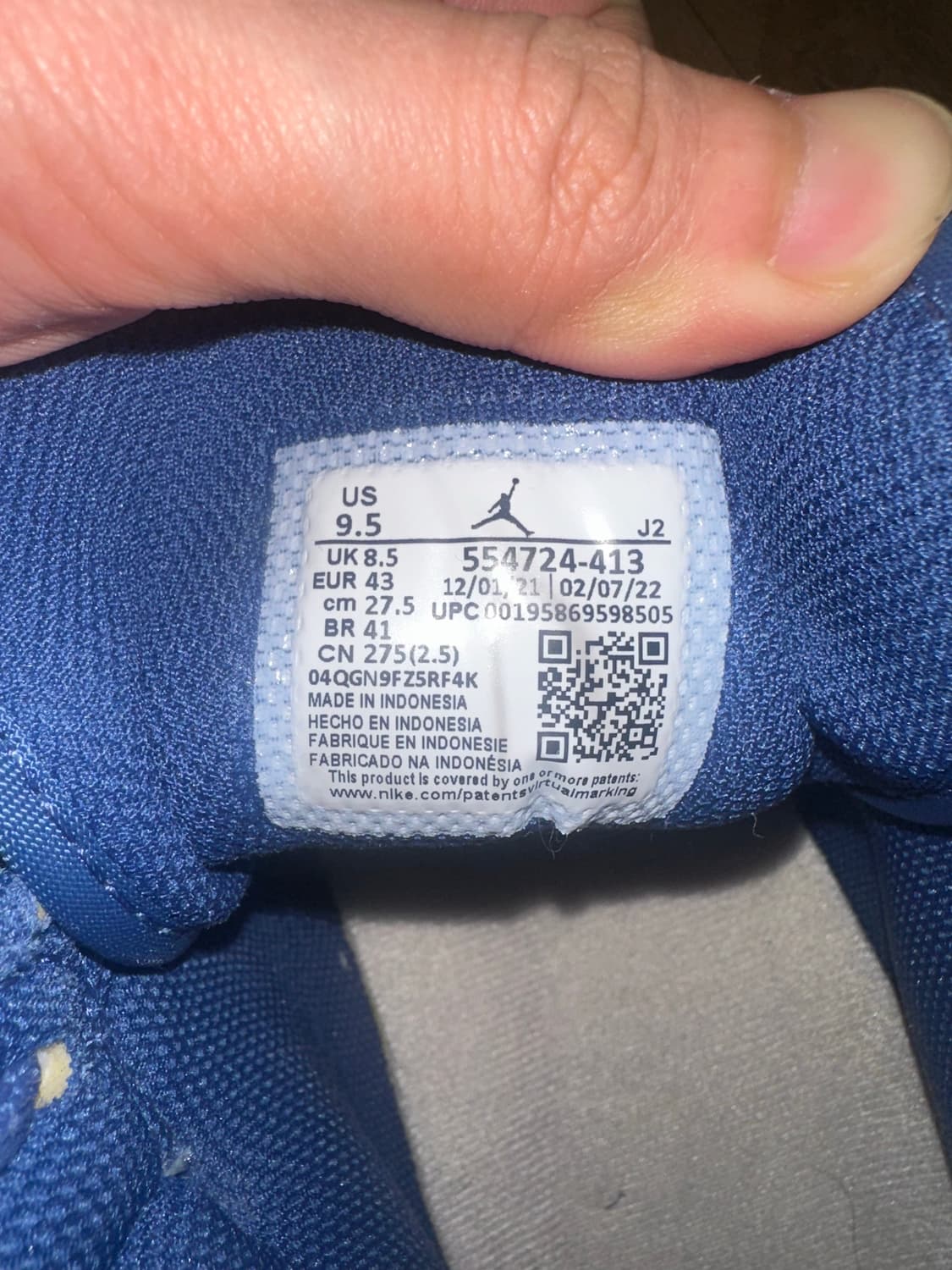 조던1 블루 하이 275 상품이미지4