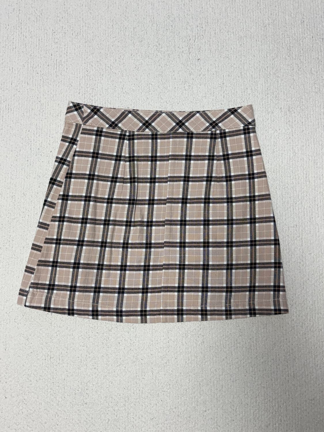 H&M 체크 미니 스커트 베이지 상품이미지4