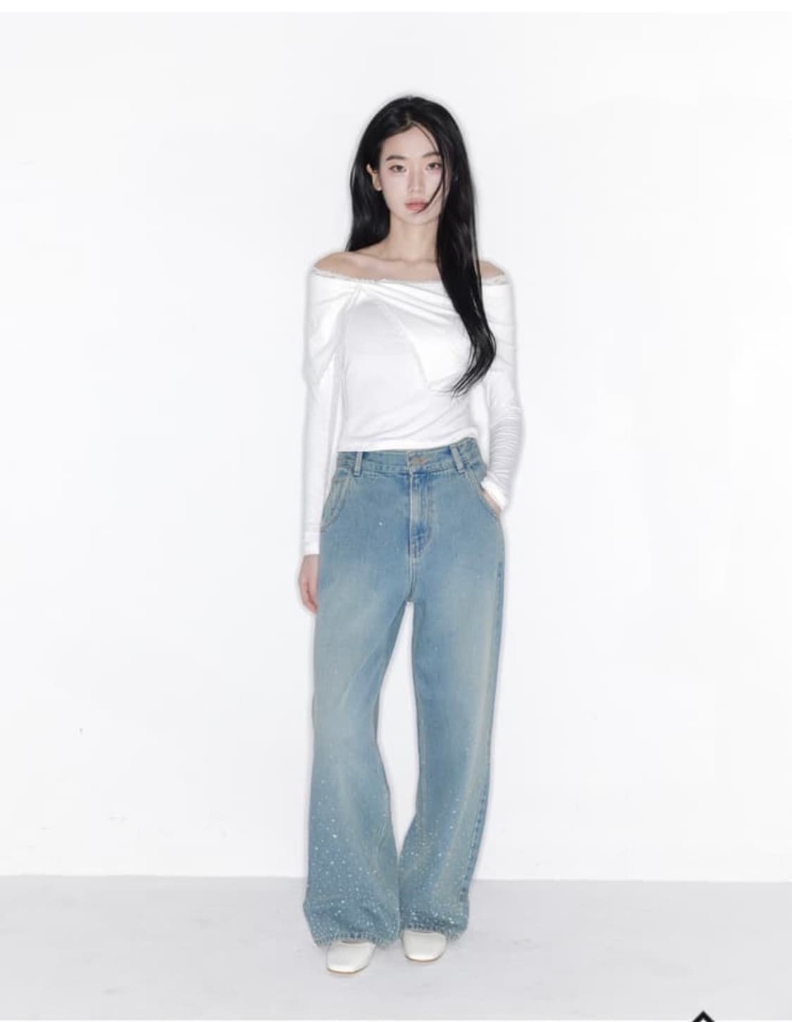 더티스 크리스탈 트윙클 데님 연청 S 롱 상품이미지1