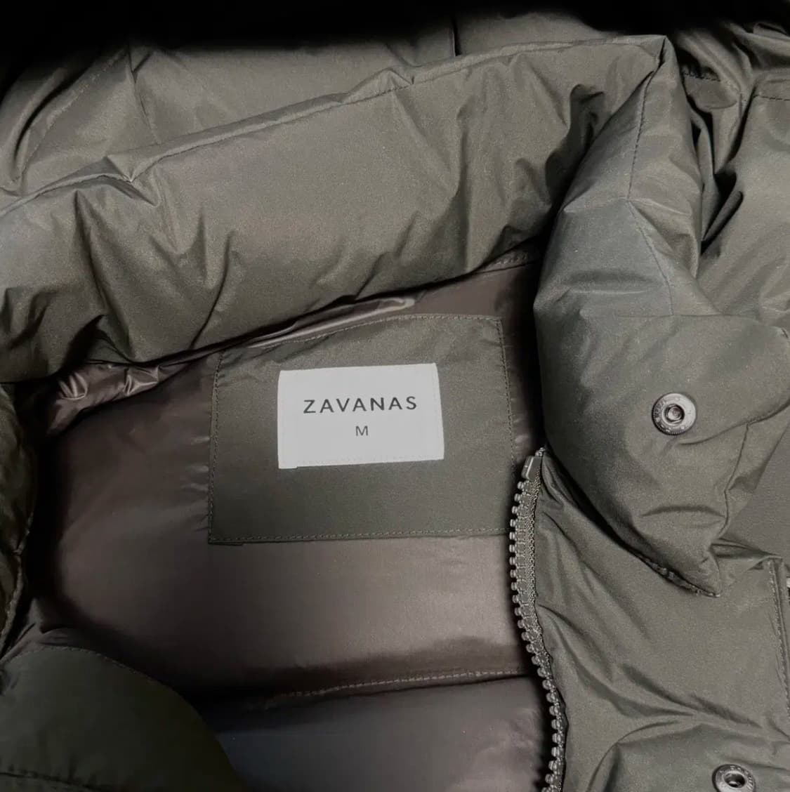 자바나스 덕다운 푸퍼 블랙카키패딩 M 상품이미지4