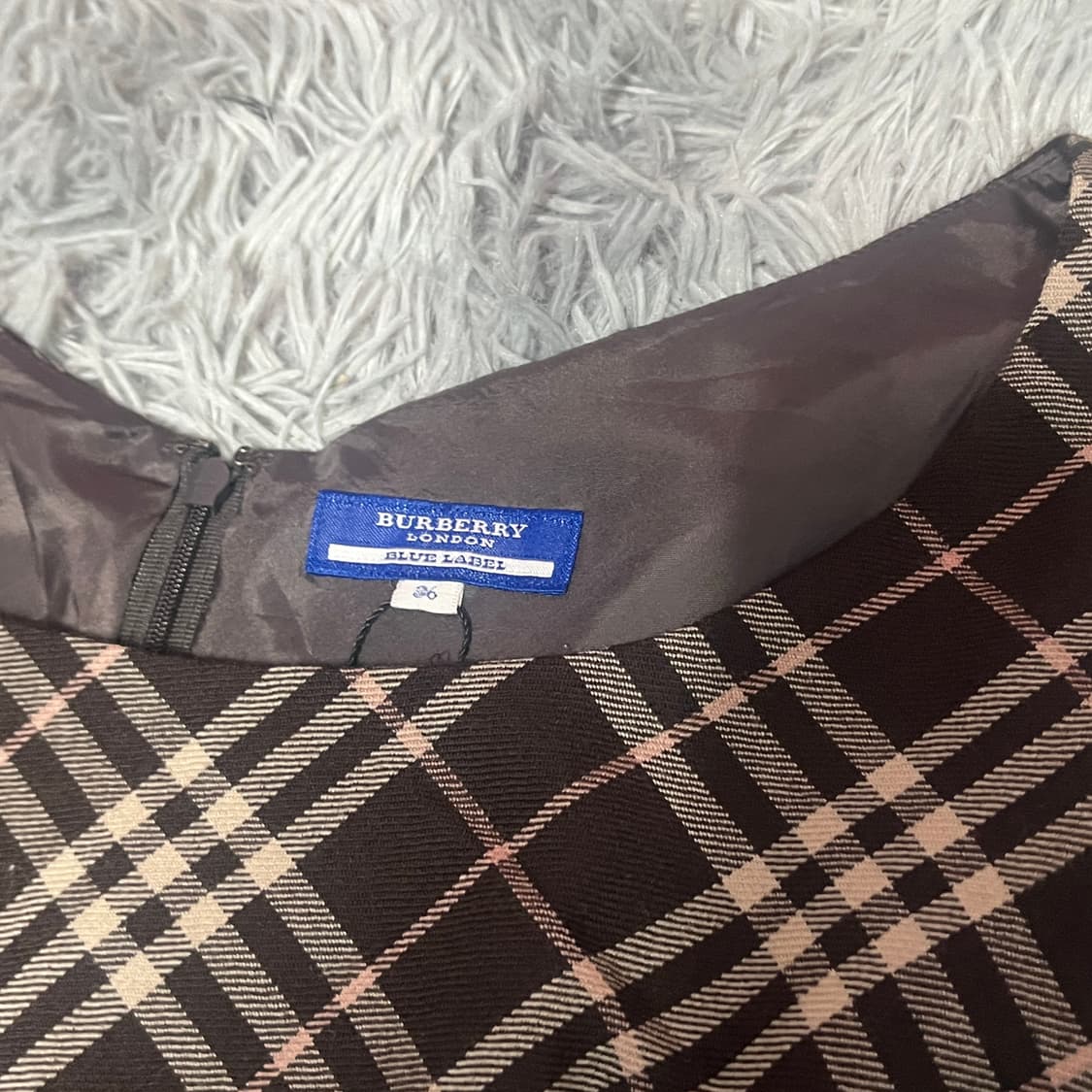 버버리 블루라벨 모카 브라운 빈티지 원피스 상품이미지3