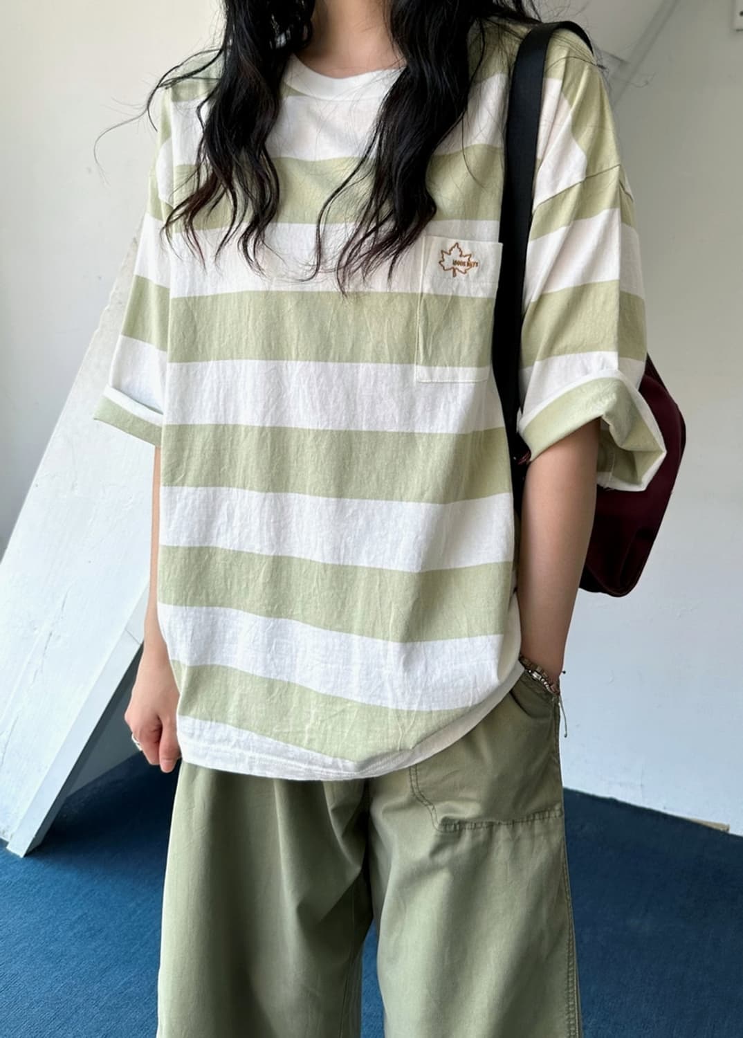 Design stitch border stripe over t-shirt 상품이미지7