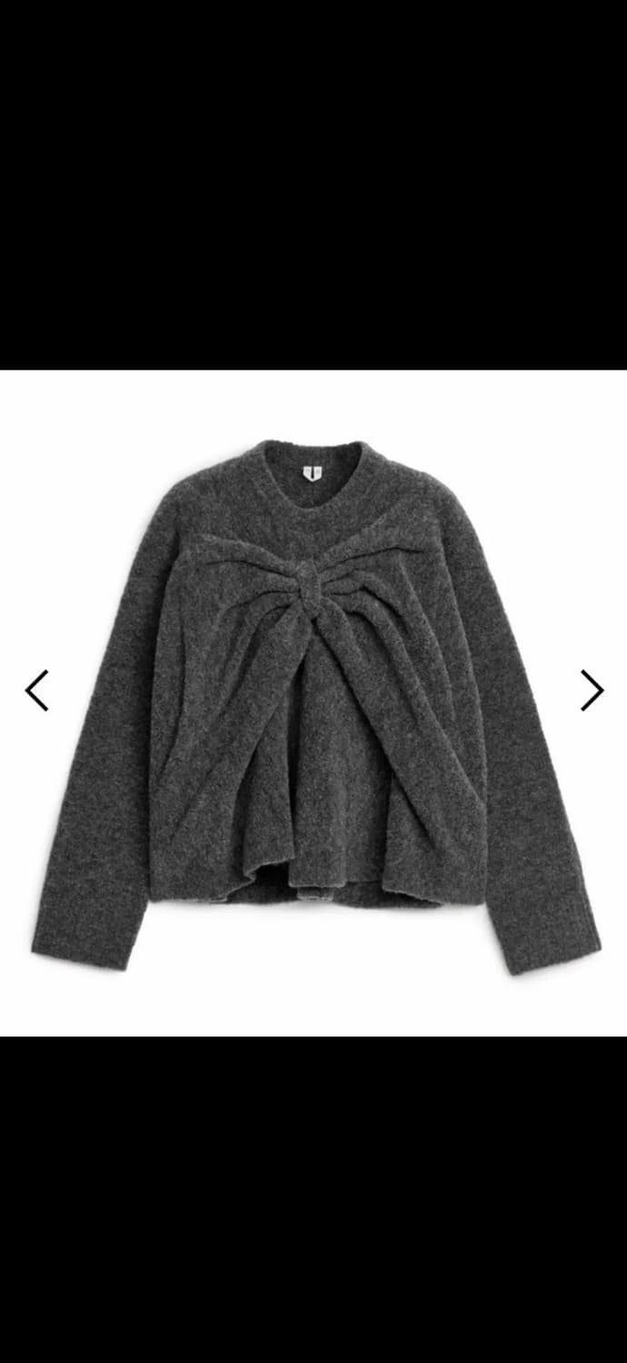 아르켓 보우 울 스웨터 셔링리본니트 상품이미지4