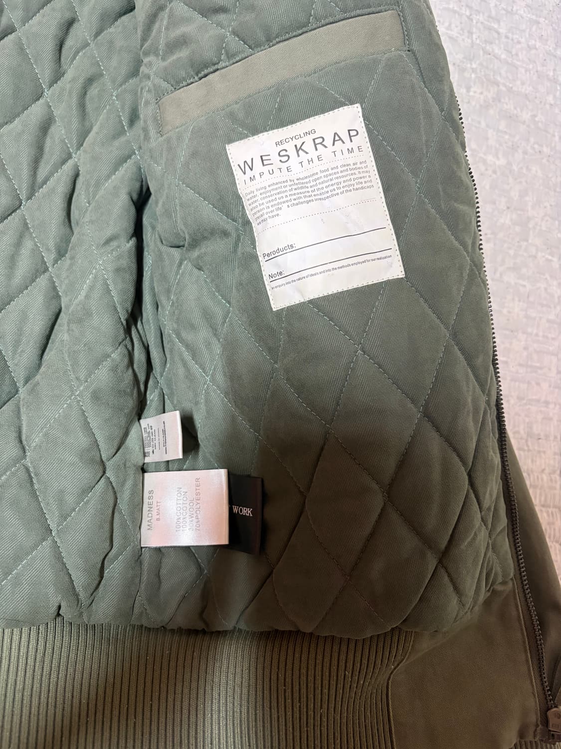 빈티지 스티커 봄버 상품이미지5