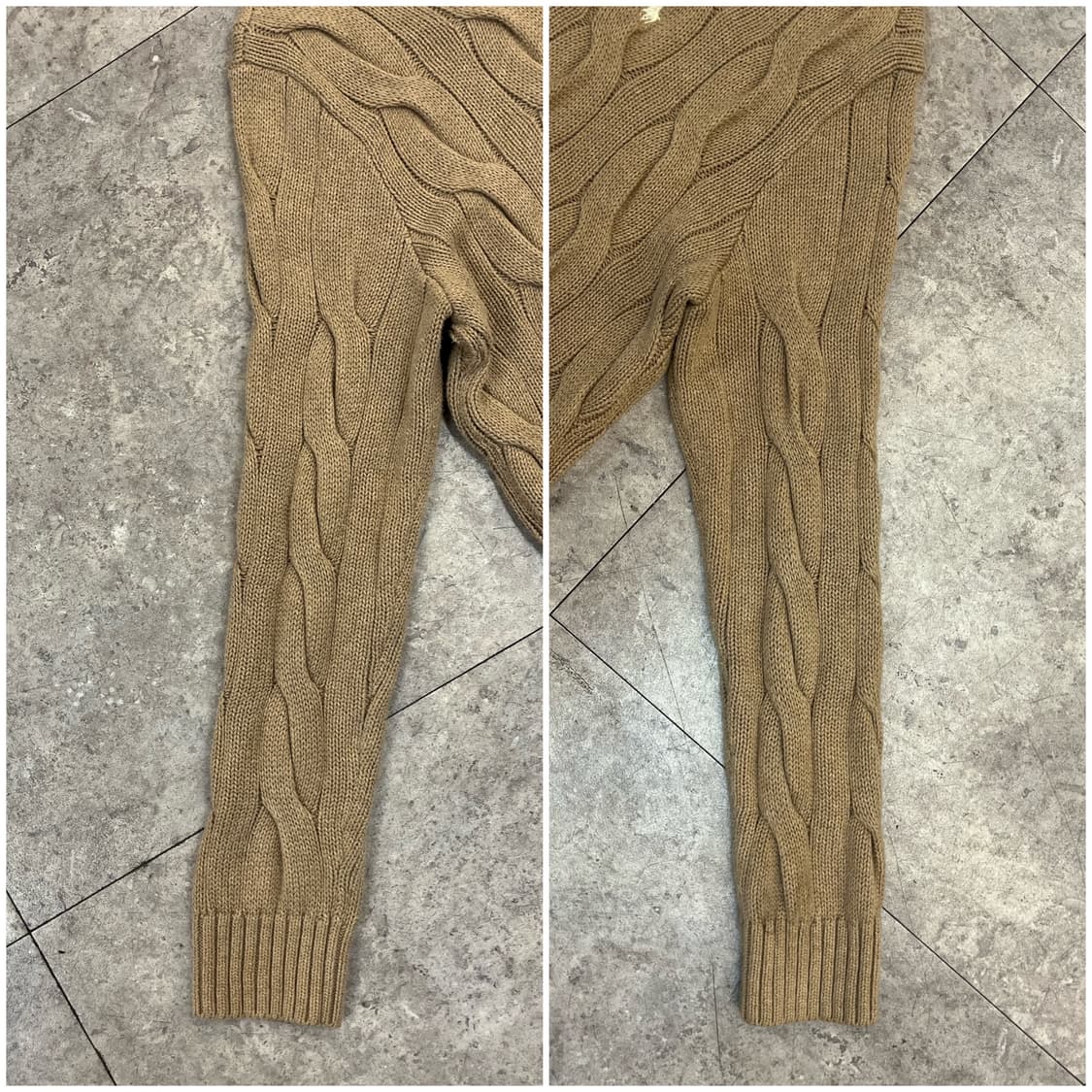 폴로 랄프로렌 트임 꽈배기 니트 베이지 M #csz3670 상품이미지5