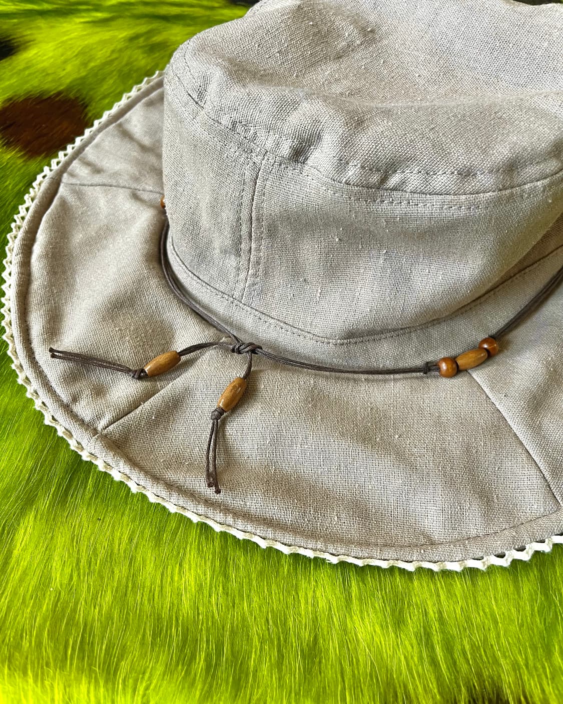 JPN Vintage Native Linen Pedora Hat 상품이미지5
