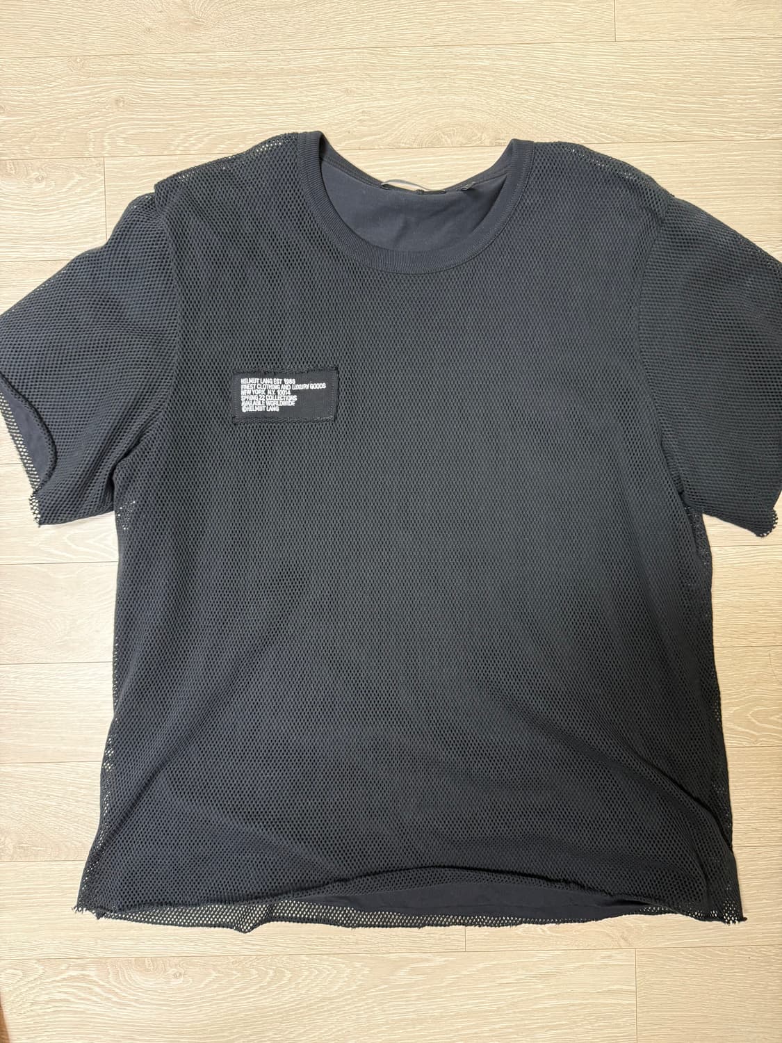 헬무트랭 백로고 레이어드 매쉬 반팔 L 상품이미지2