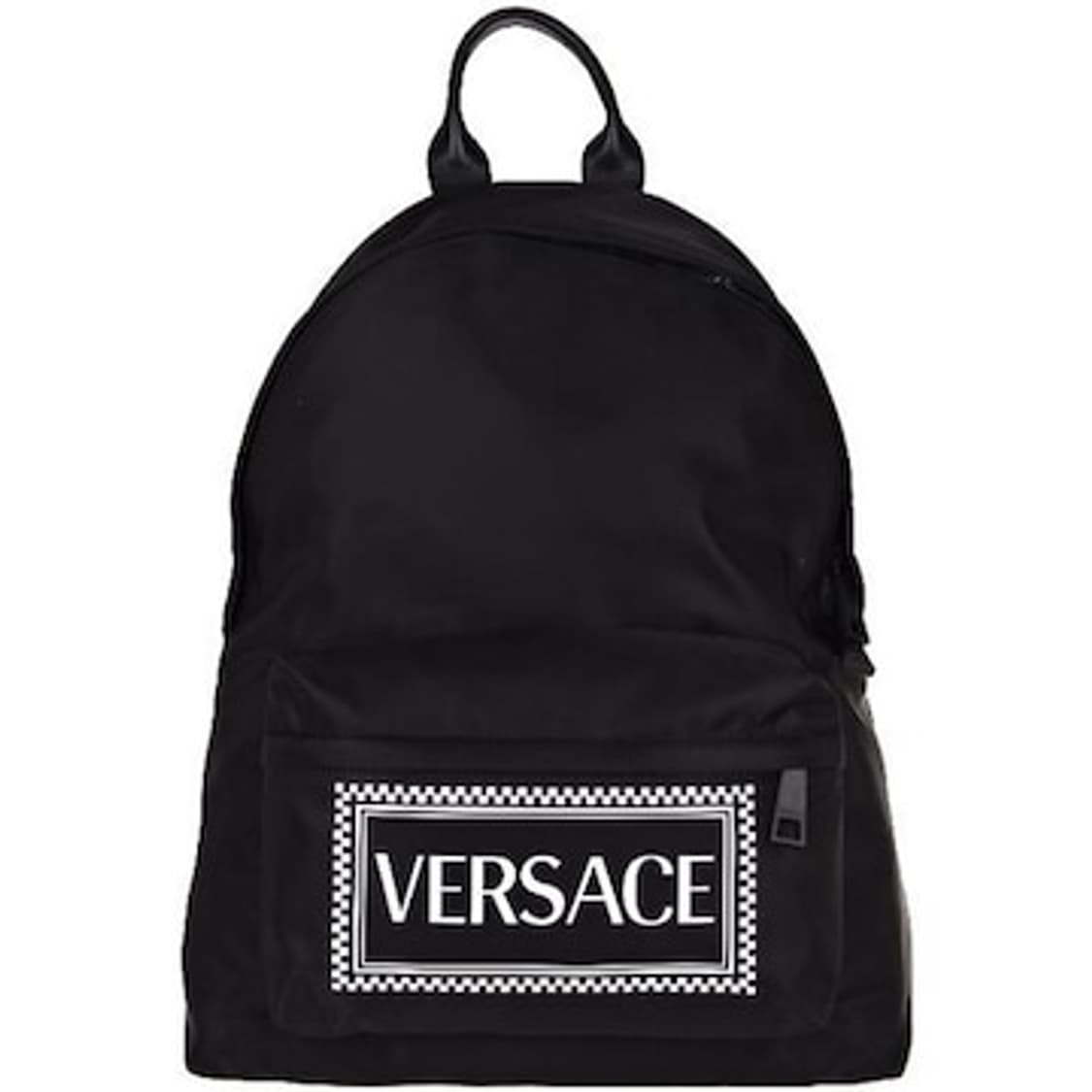 베르사체(Versace)블랙 나일론 로고 스탬프 백팩 새제품급 상품이미지1