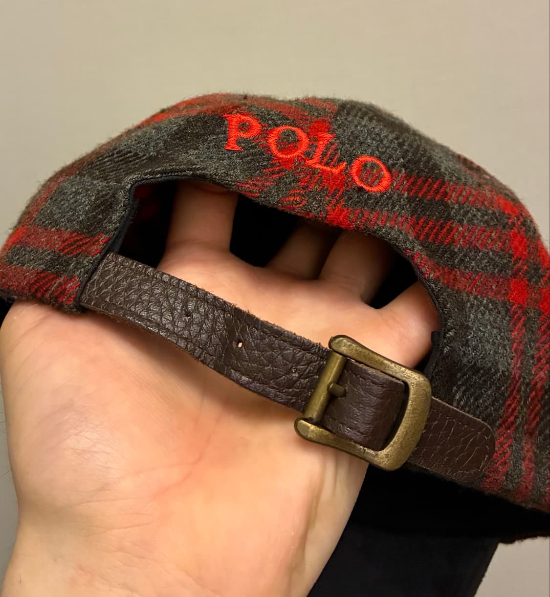 (F)POLO RL 폴로랄프로렌 블랙와치 타탄체크 레드 볼캡 모자 상품이미지6