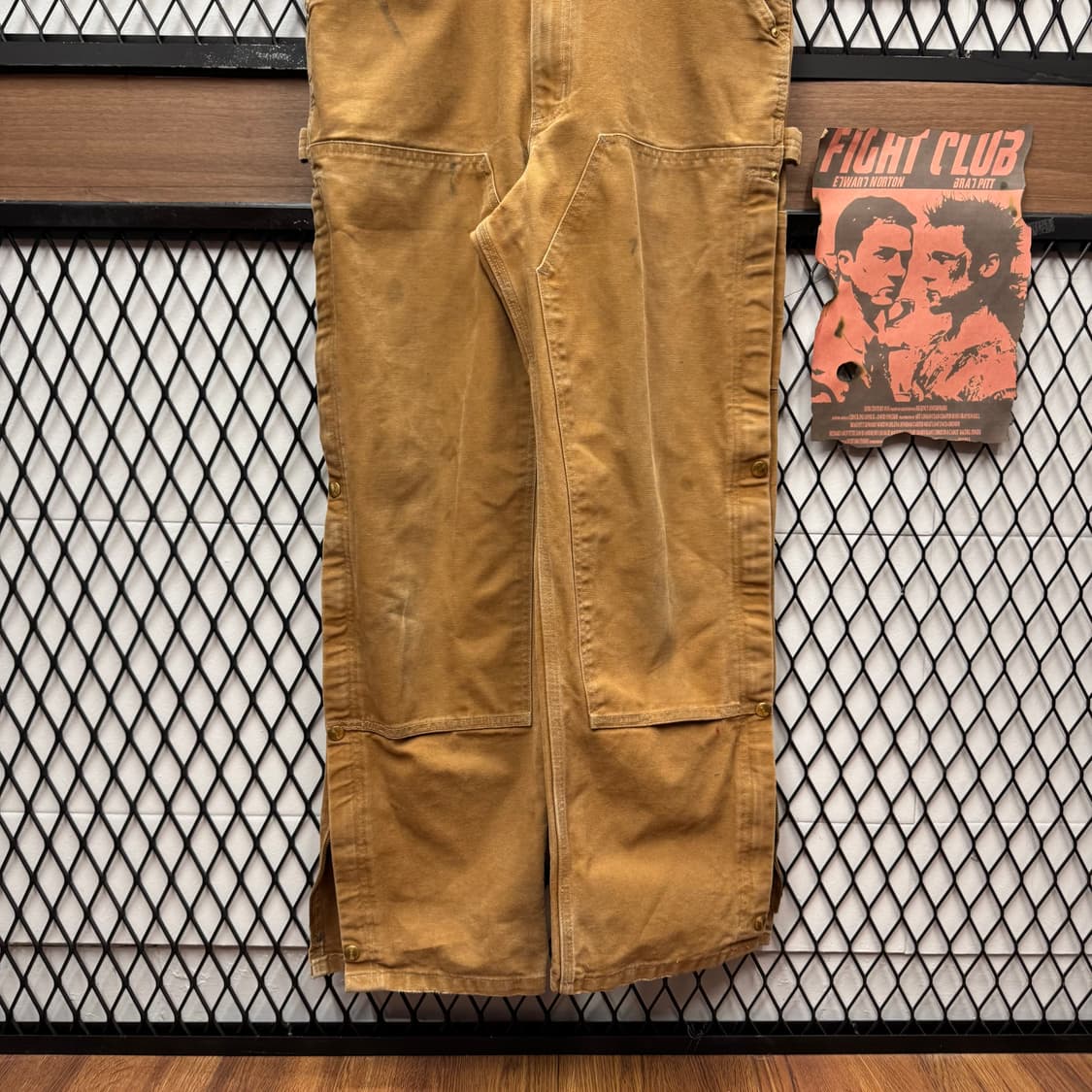 칼하트 오리지널 워크웨어 오버롤 멜빵 밑단 지퍼 포인트 브라운 상품이미지5