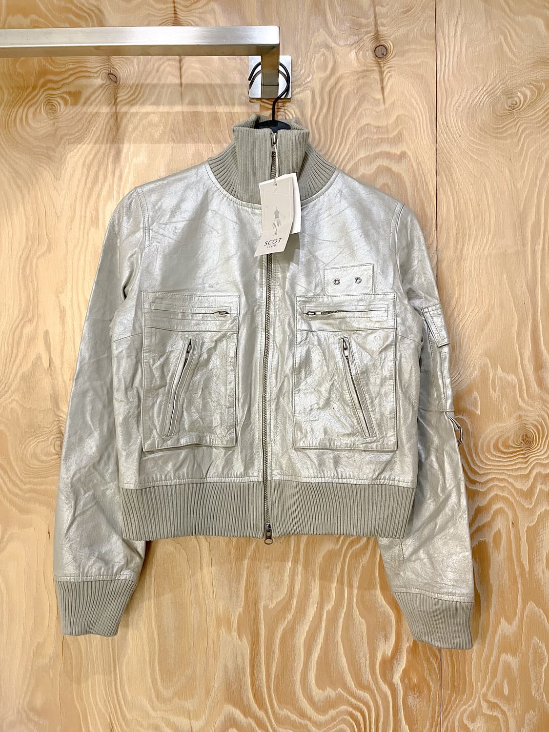 Scot Club 90's 메탈릭 레더 자켓 상품이미지1