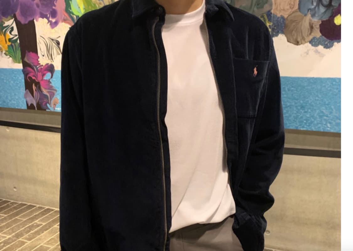 폴로 랄프로렌 코듀로이 핑크포니 집업 셔츠자켓(네이비) 상품이미지8