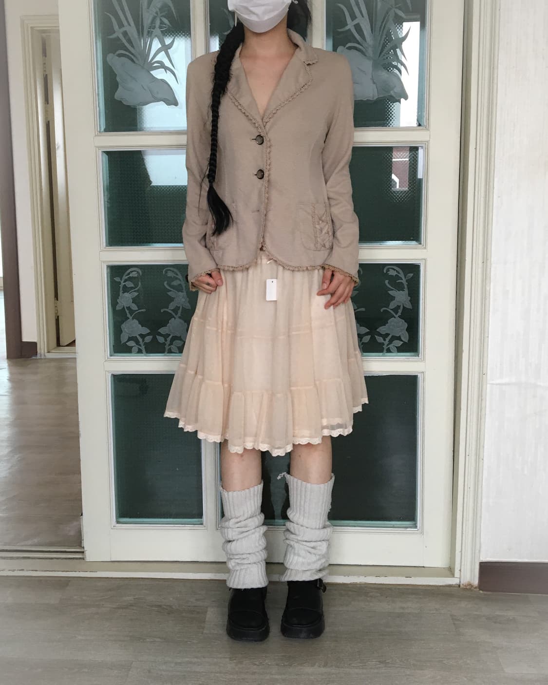 Axes femme lace trimming jacket 상품이미지7