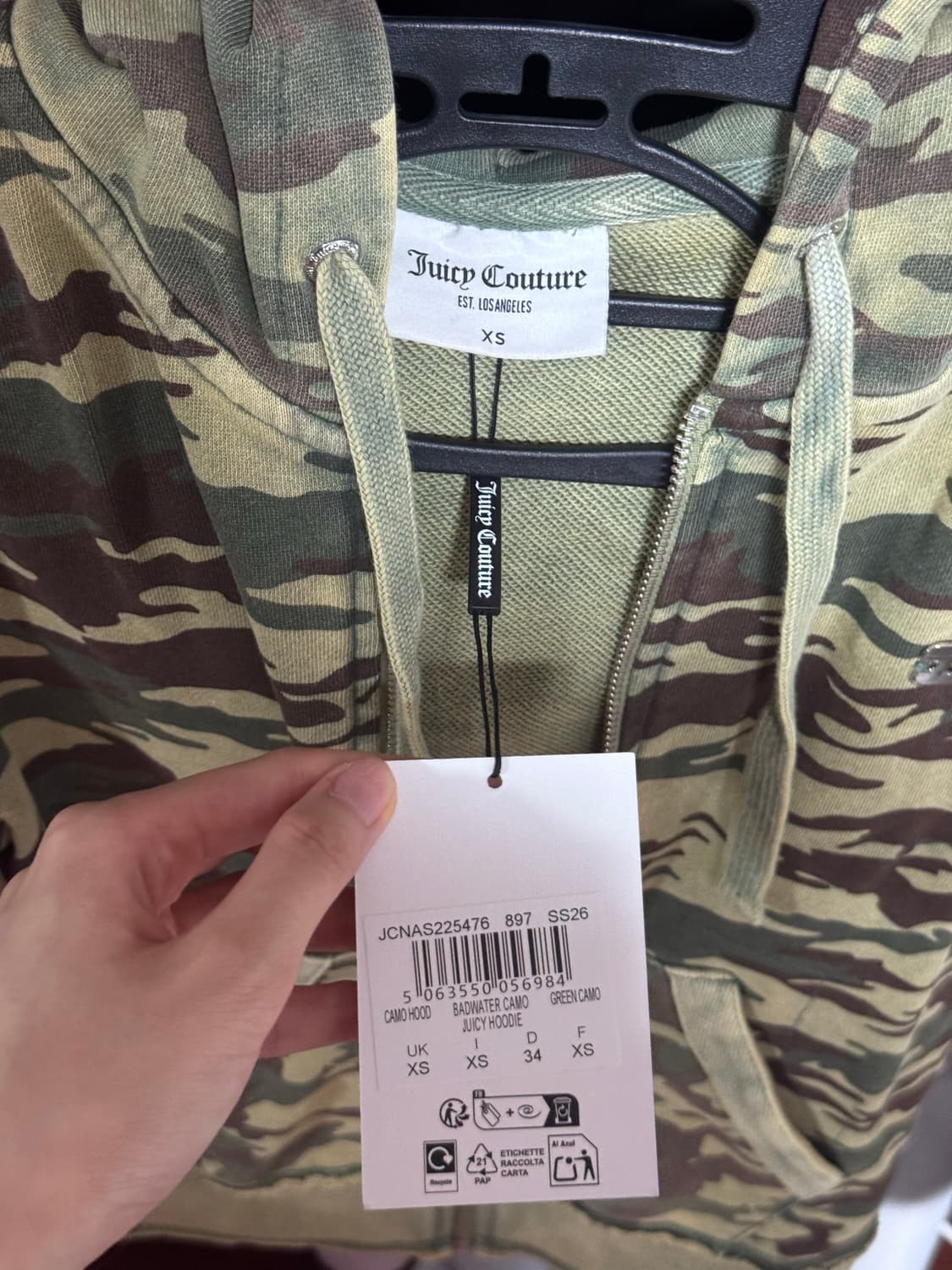 쥬시꾸뛰르 카모 후드집업 상품이미지5