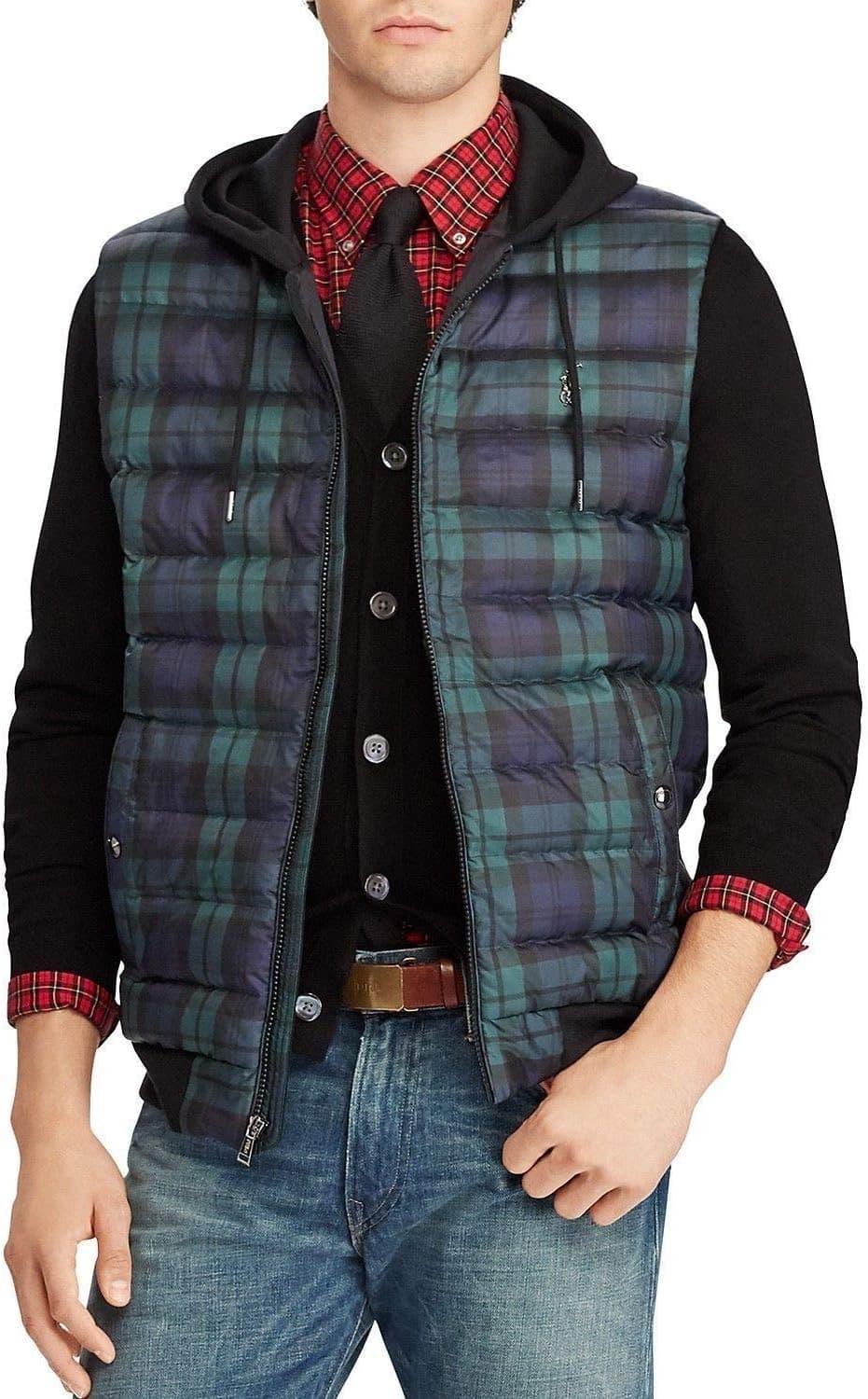 폴로 랄프로렌 블랙워치 후드 다운베스트 상품이미지6