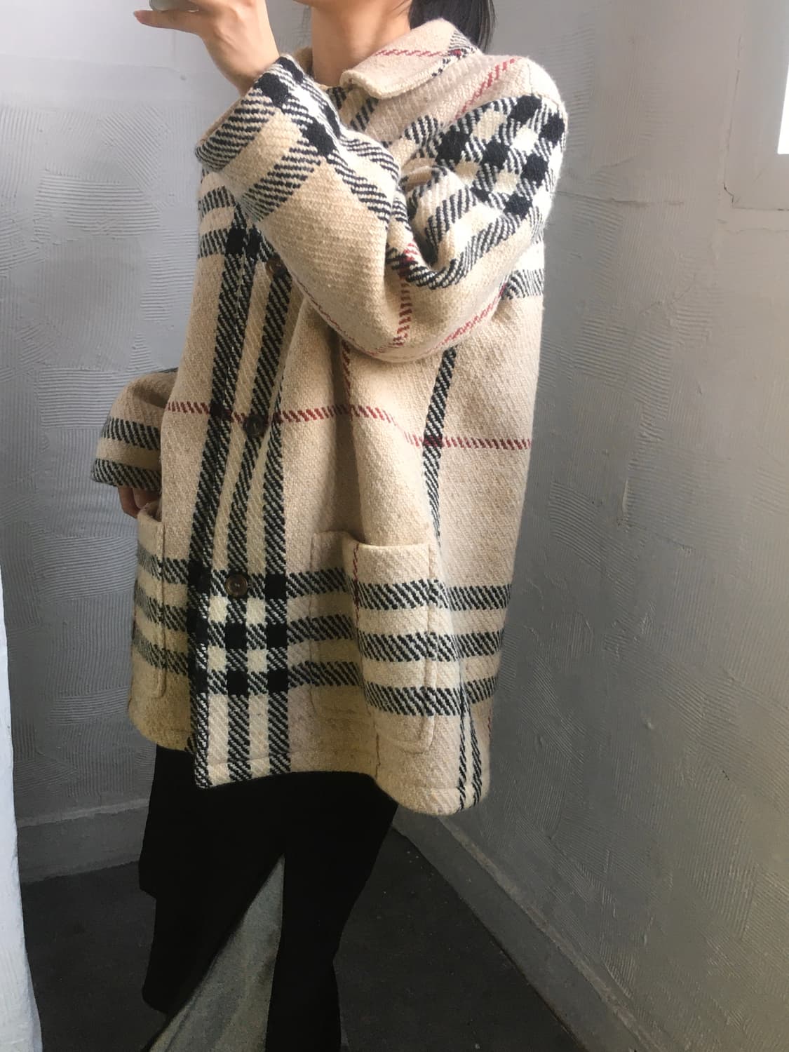 Burberry 버버리 노바체크 울 하프코트 상품이미지3