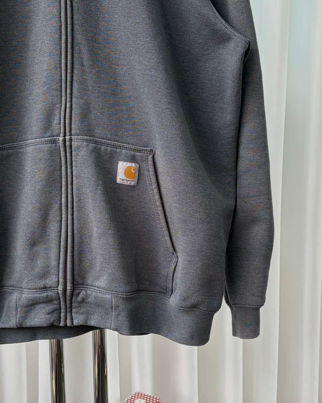 [XL]칼하트 미드웨이트 풀오버 차콜 후드집업 상품이미지5