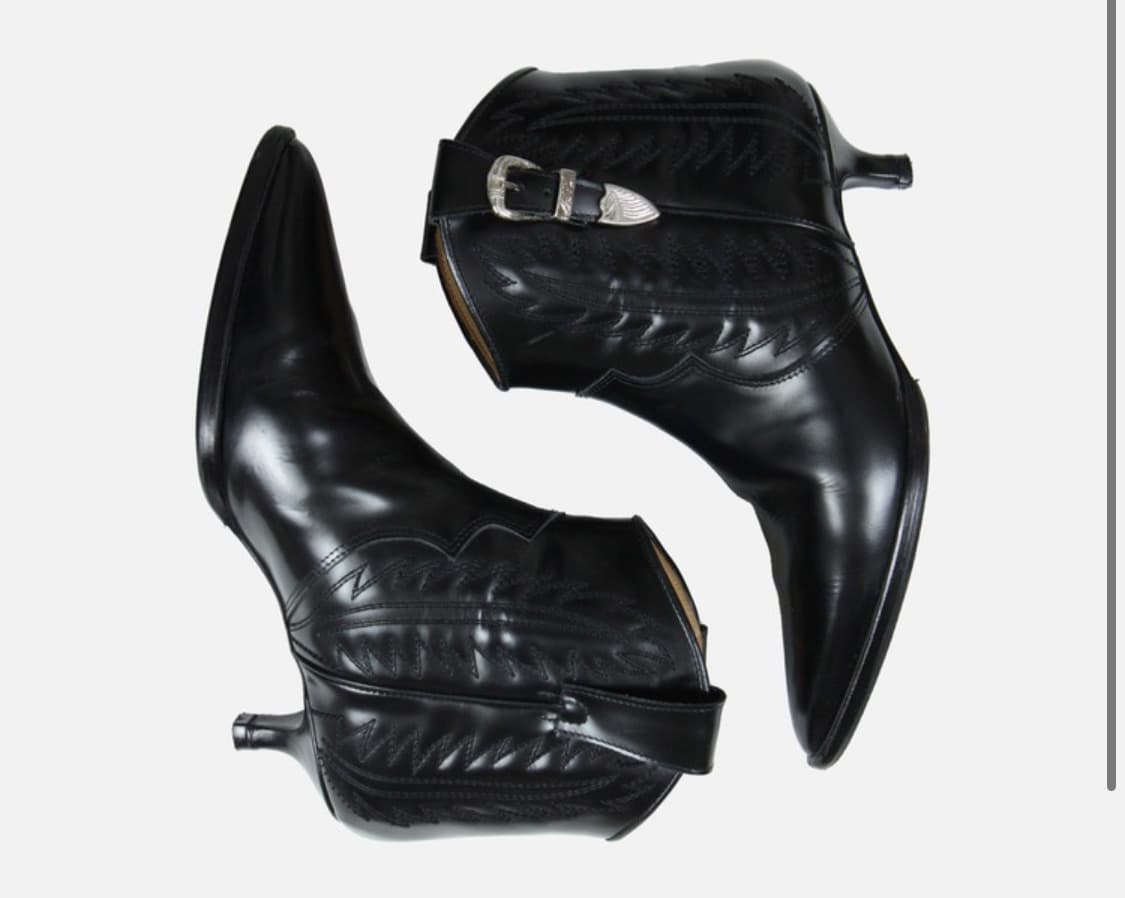 Toga Pulla 폴리시드 웨스턴 앵클 부츠 상품이미지1