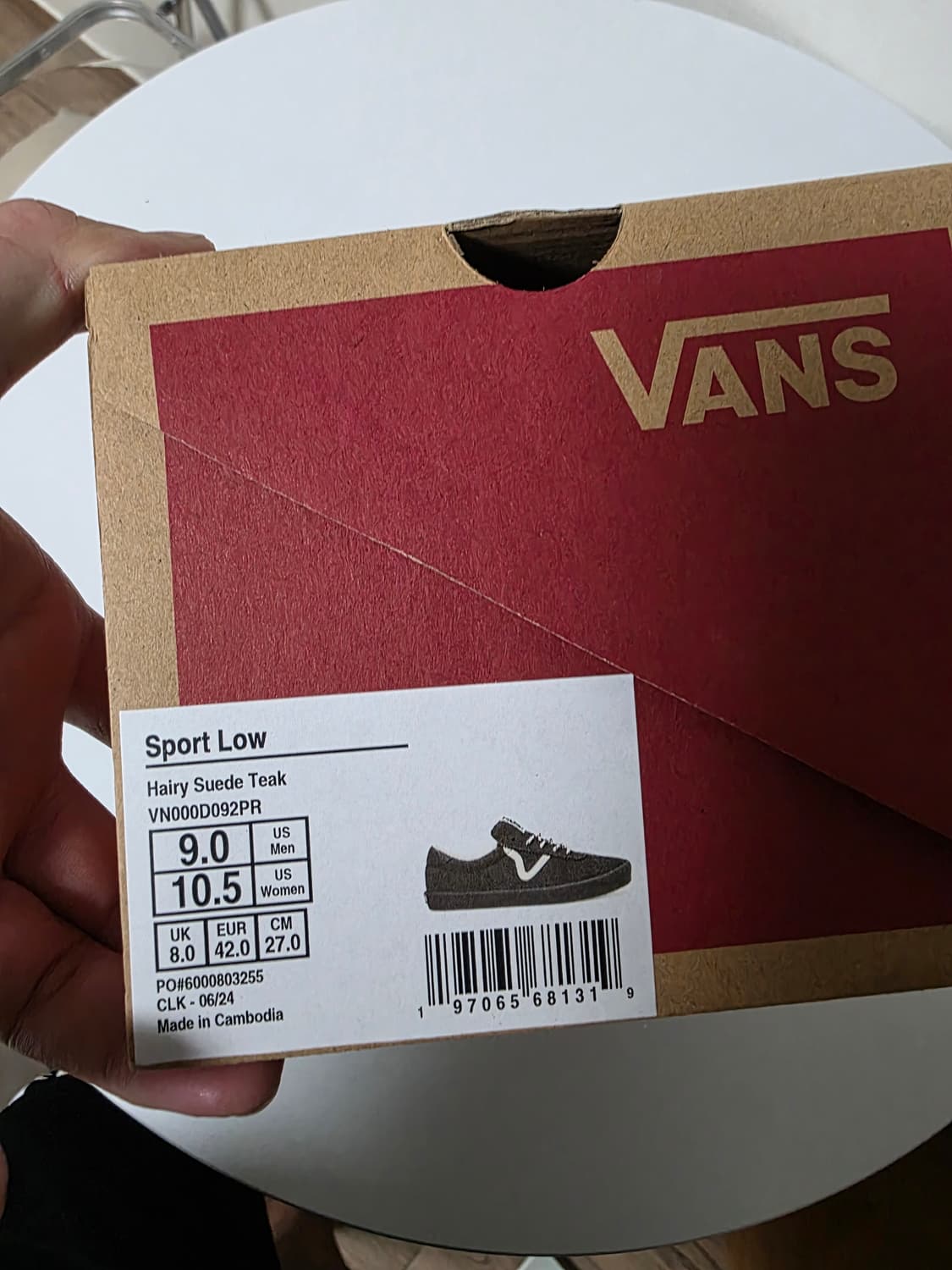 [270] 반스 스케이트 스포츠 로우 브라운 스웨이드 상품이미지5