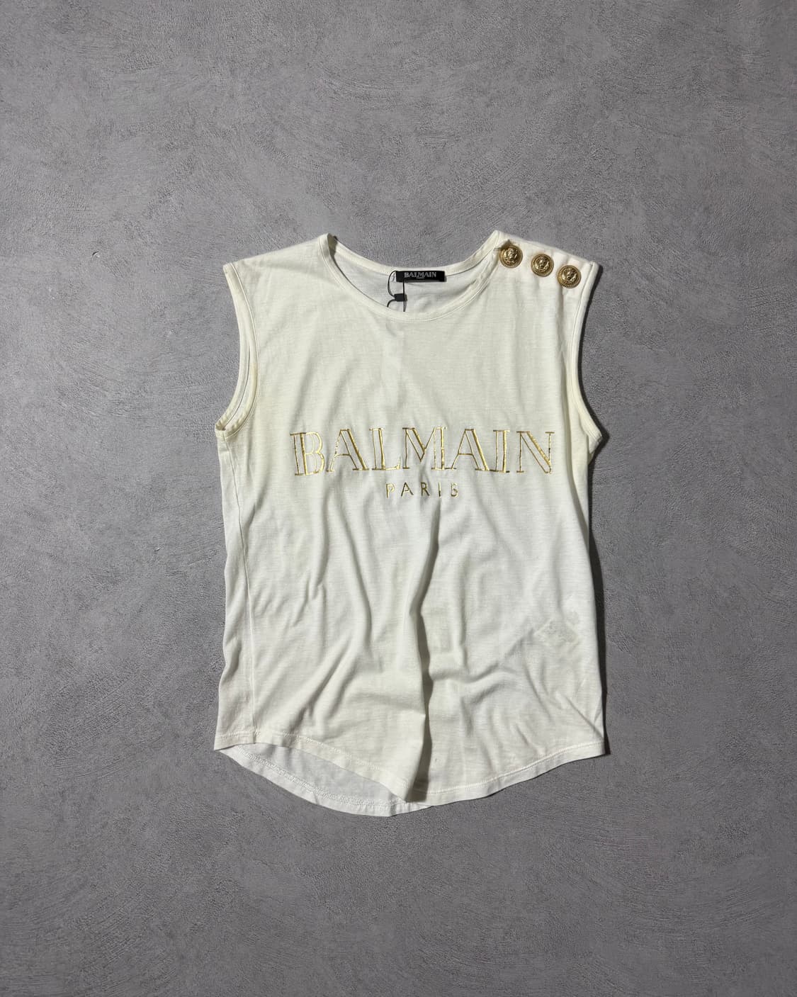 Balmain Paris Gold Logo Sleeveless 상품이미지2