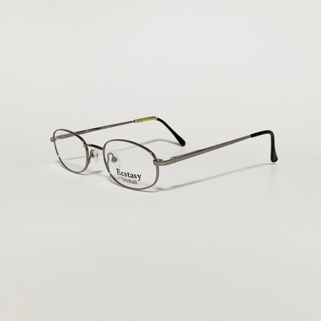 821 데드스탁 실버 오벌 스프링힌지 소형사이즈 작은얼굴 픽키 빈티지안경 상품이미지4