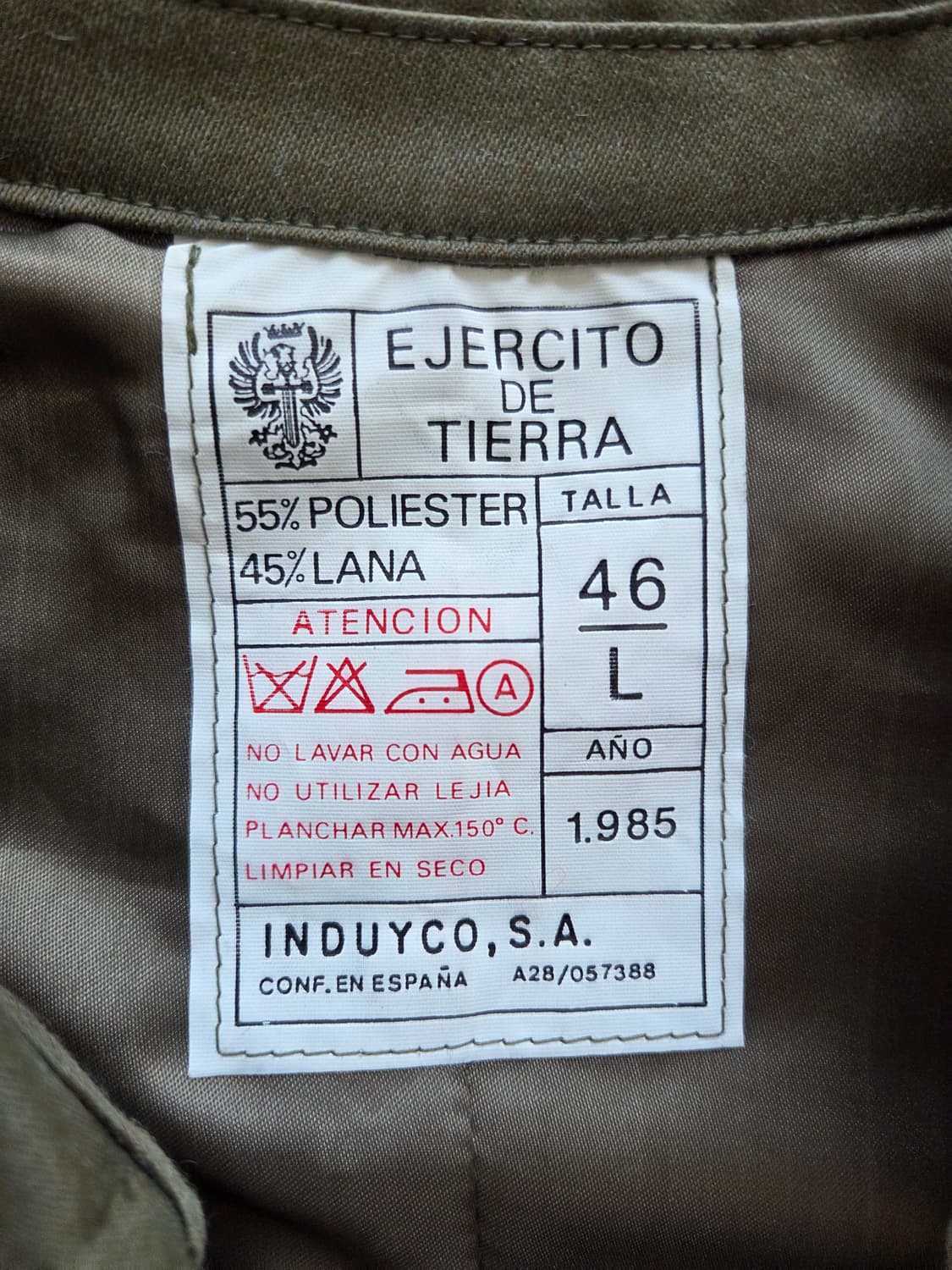 1985 OG 스페인군 트렌치 코트 LARGE 상품이미지4