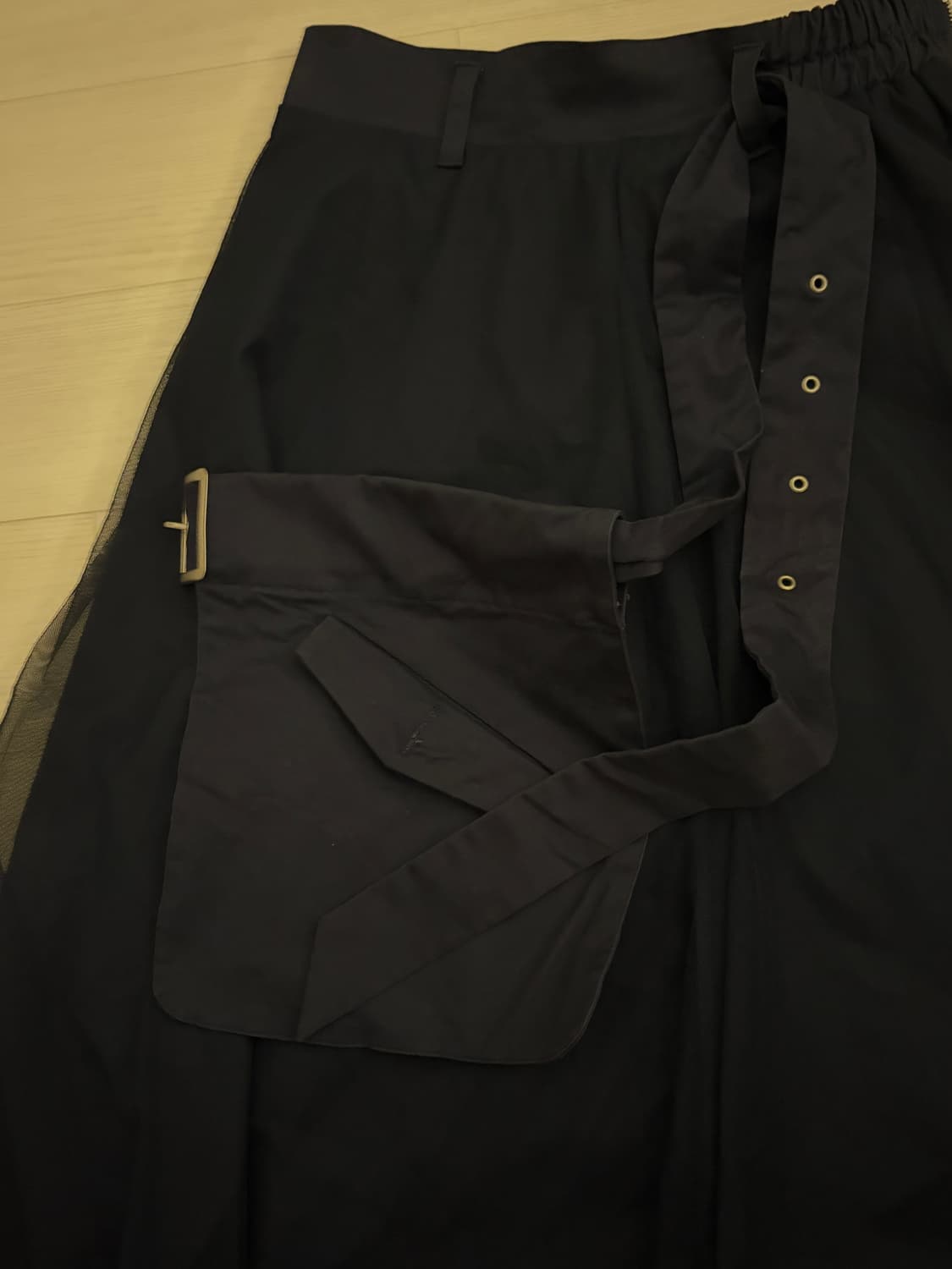 Pocket belt sheer skirt 상품이미지2