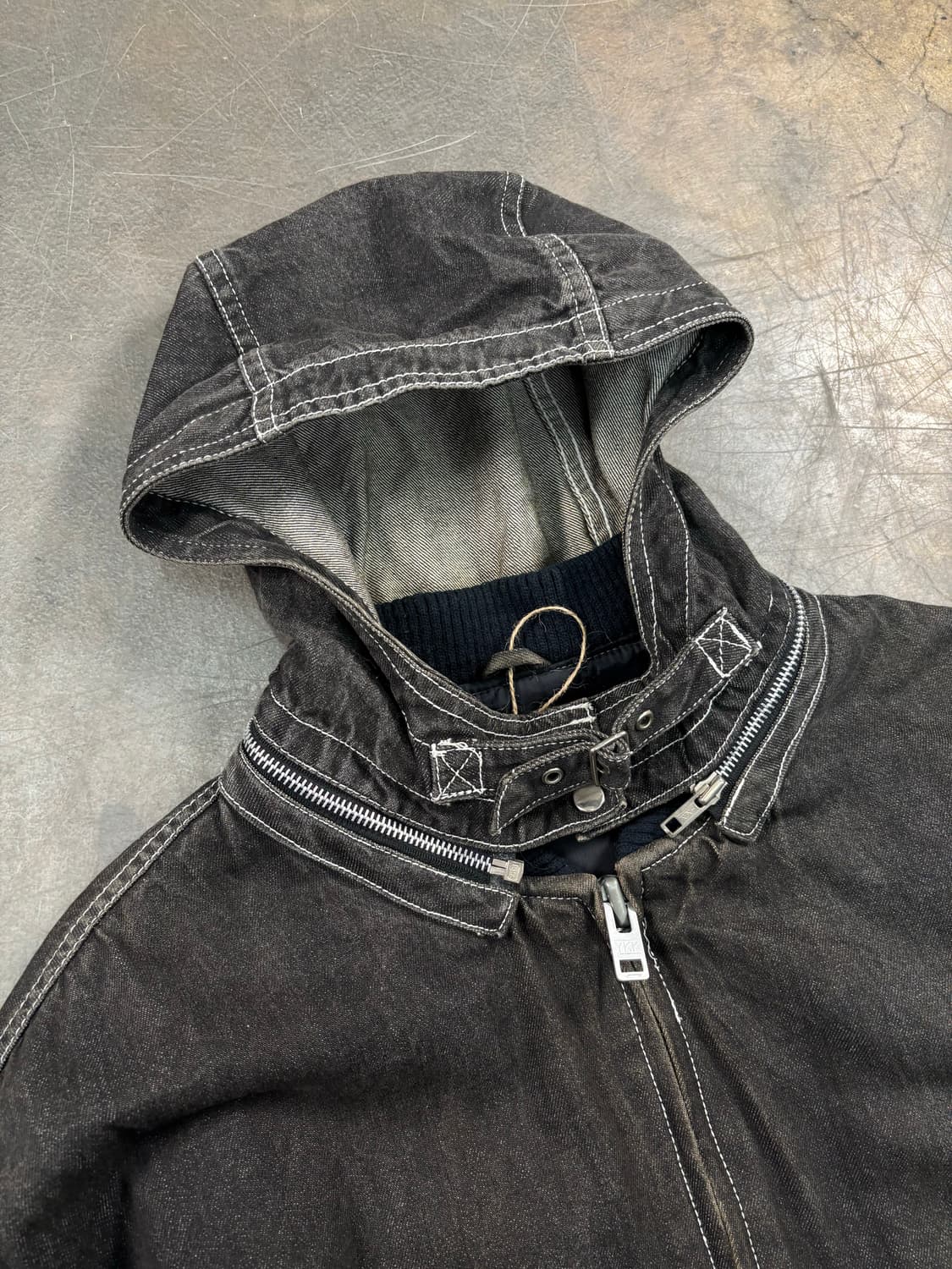 빈티지 데님 암포켓 퀼팅 자켓 상품이미지3