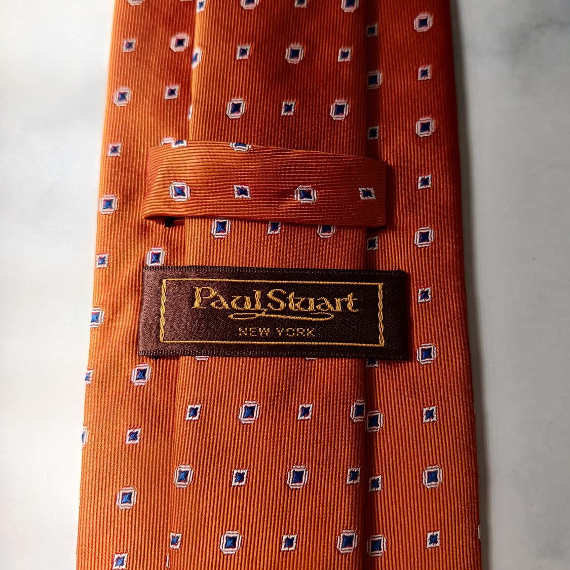 폴스튜어트 실크 오렌지 도트 패턴 넥타이 8.6cm A등급 E804
 상품이미지7