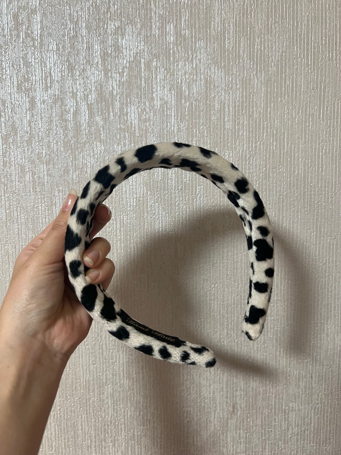 갸루 밀크카우 젖소 퍼 헤어 머리띠 상품이미지4