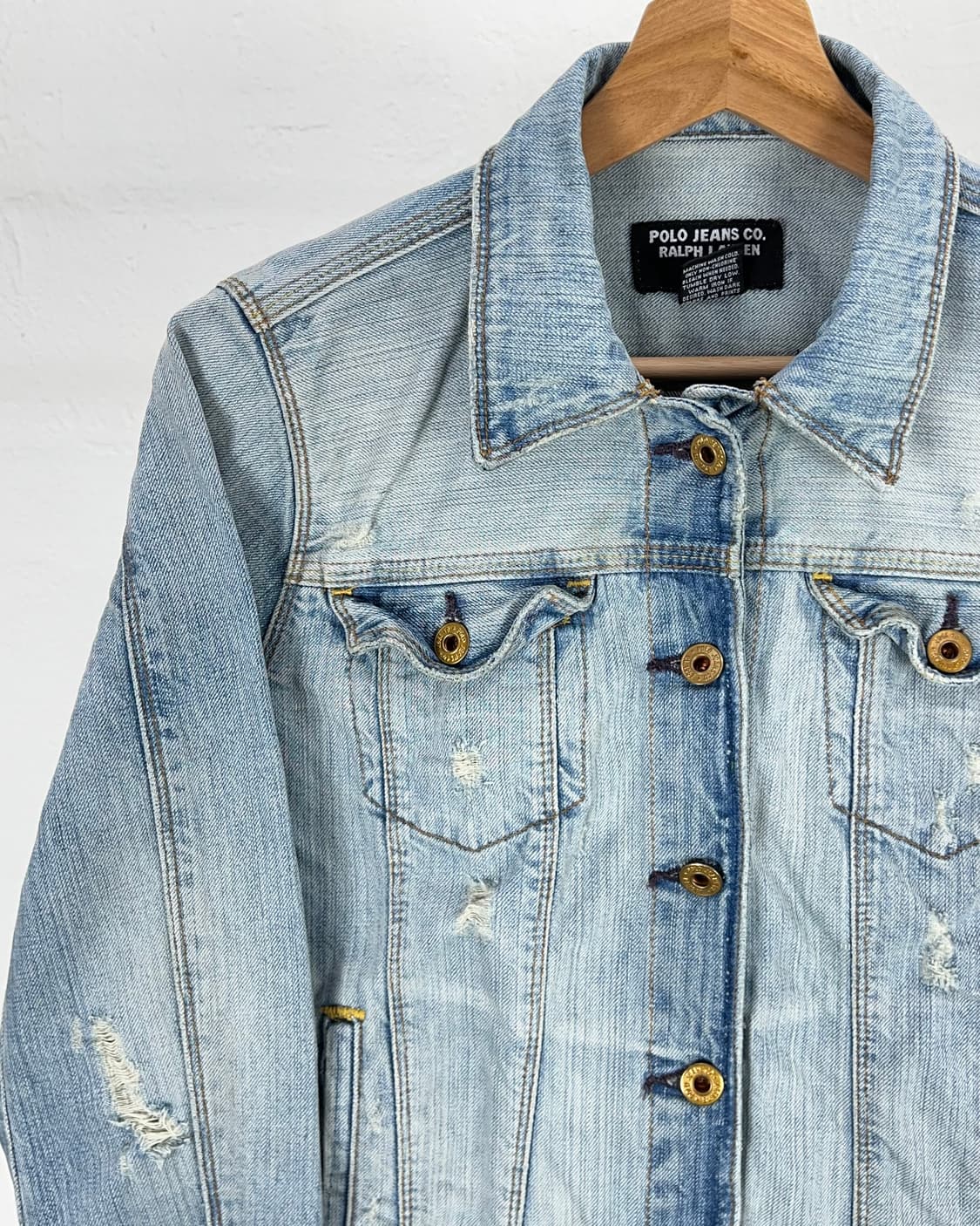 폴로 진스 먼스 연청 트러커 데님 자켓 상품이미지2