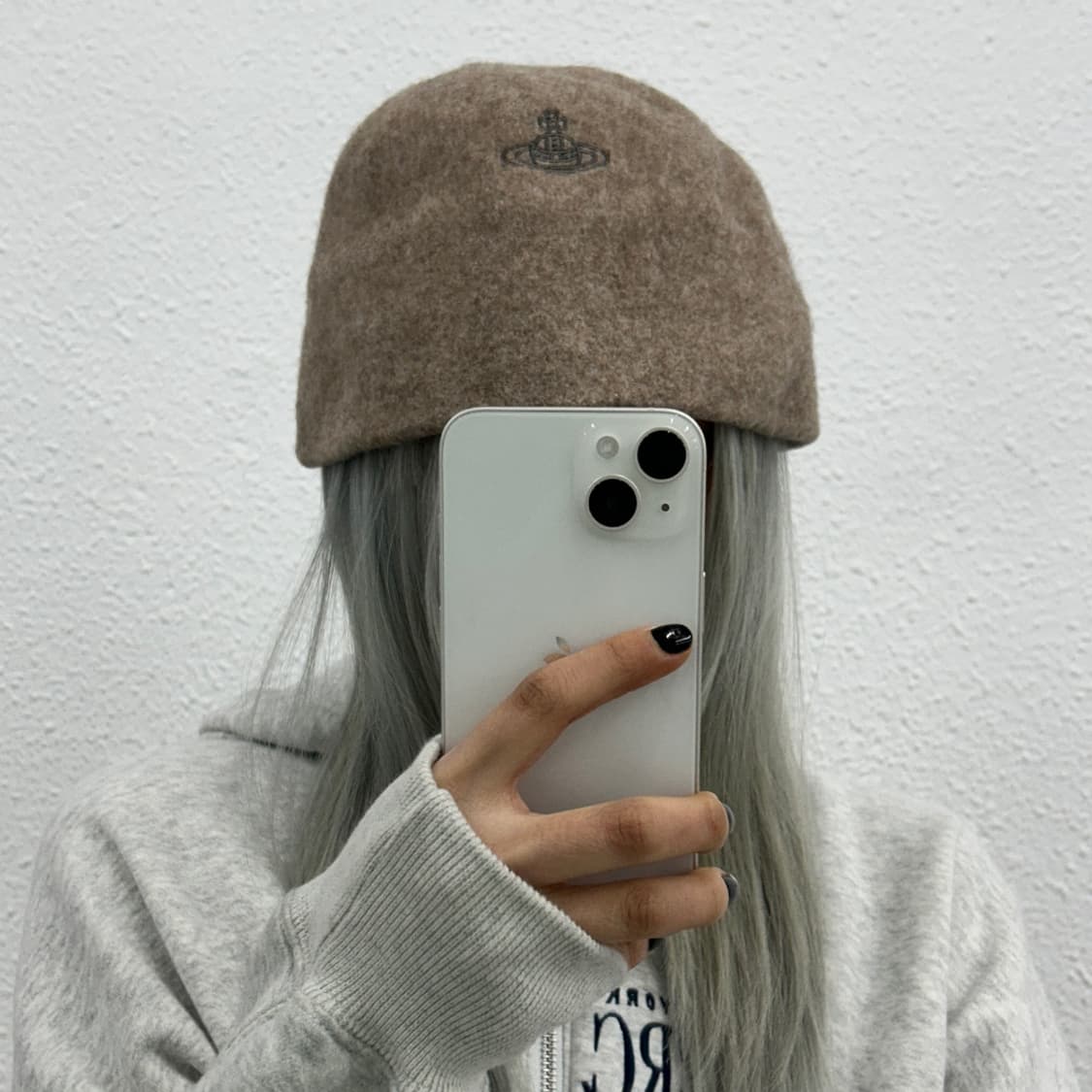 비비안웨스트우드 캐시미어 아이보리 버킷햇 상품이미지1