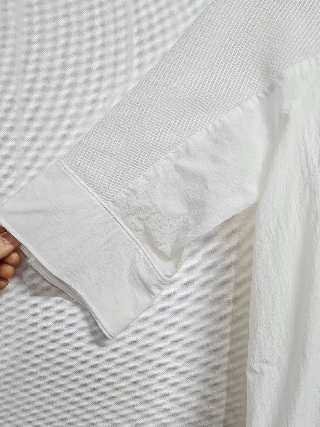 vv올리비아 화이트 망사 셔츠 자켓 7부 상품이미지4