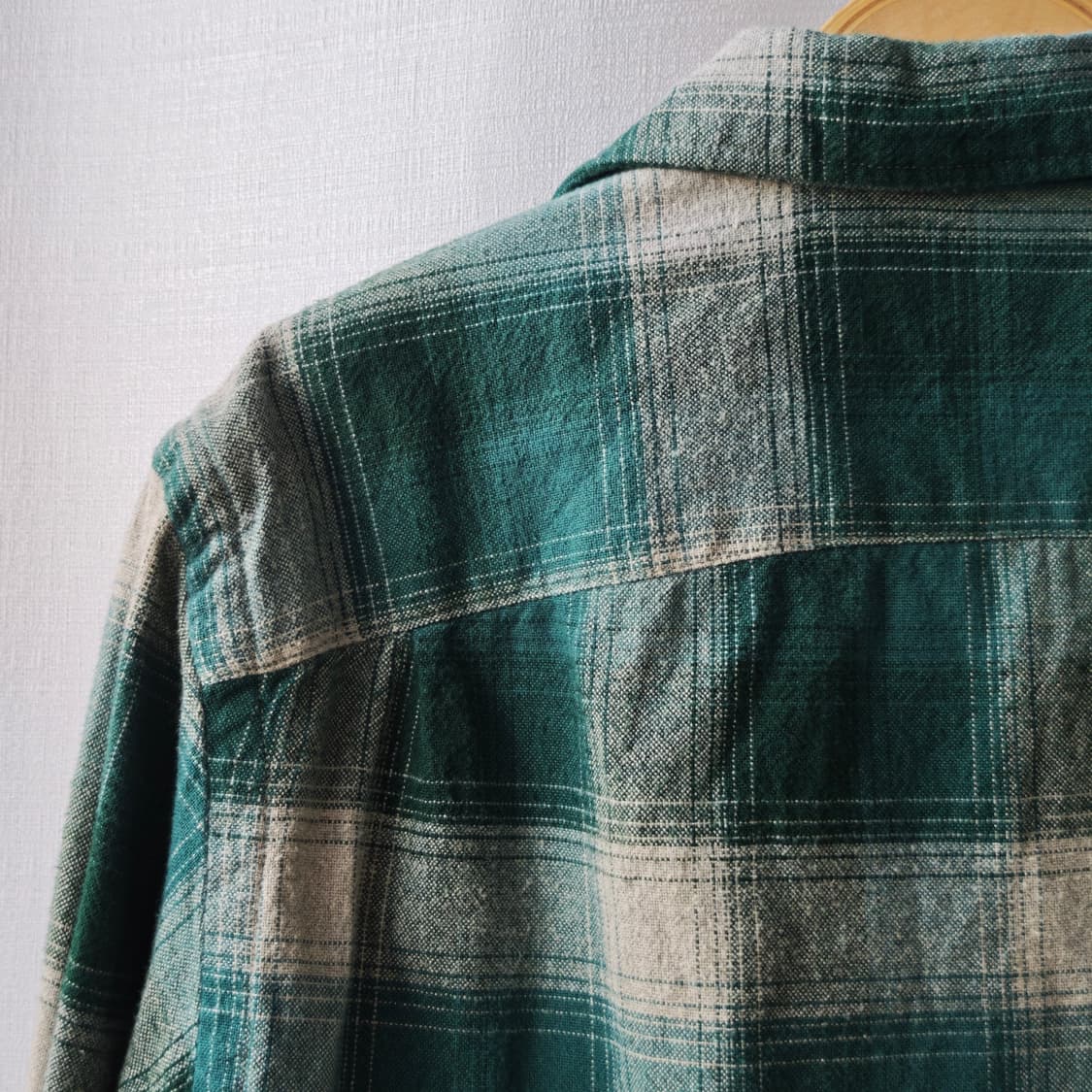 더블알엘 RRL 랄프로렌 플란넬 플래드 오픈카라 셔츠 그린 XS 상품이미지7