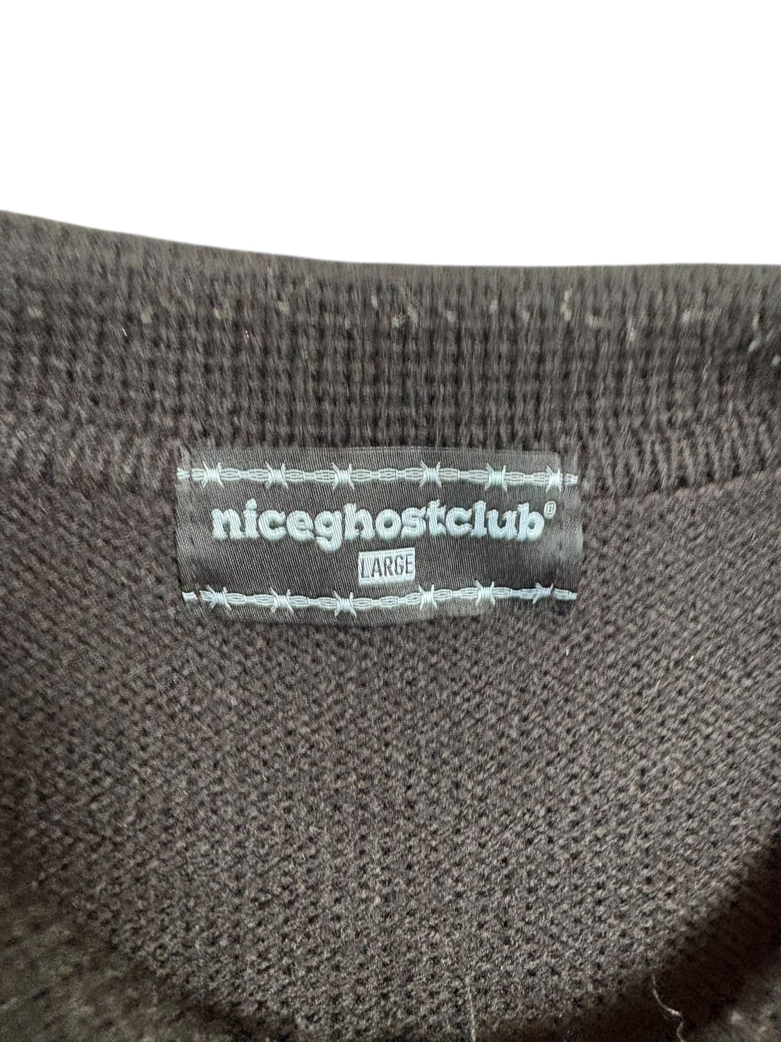 나이스고스트클럽 니트 집업 상품이미지6